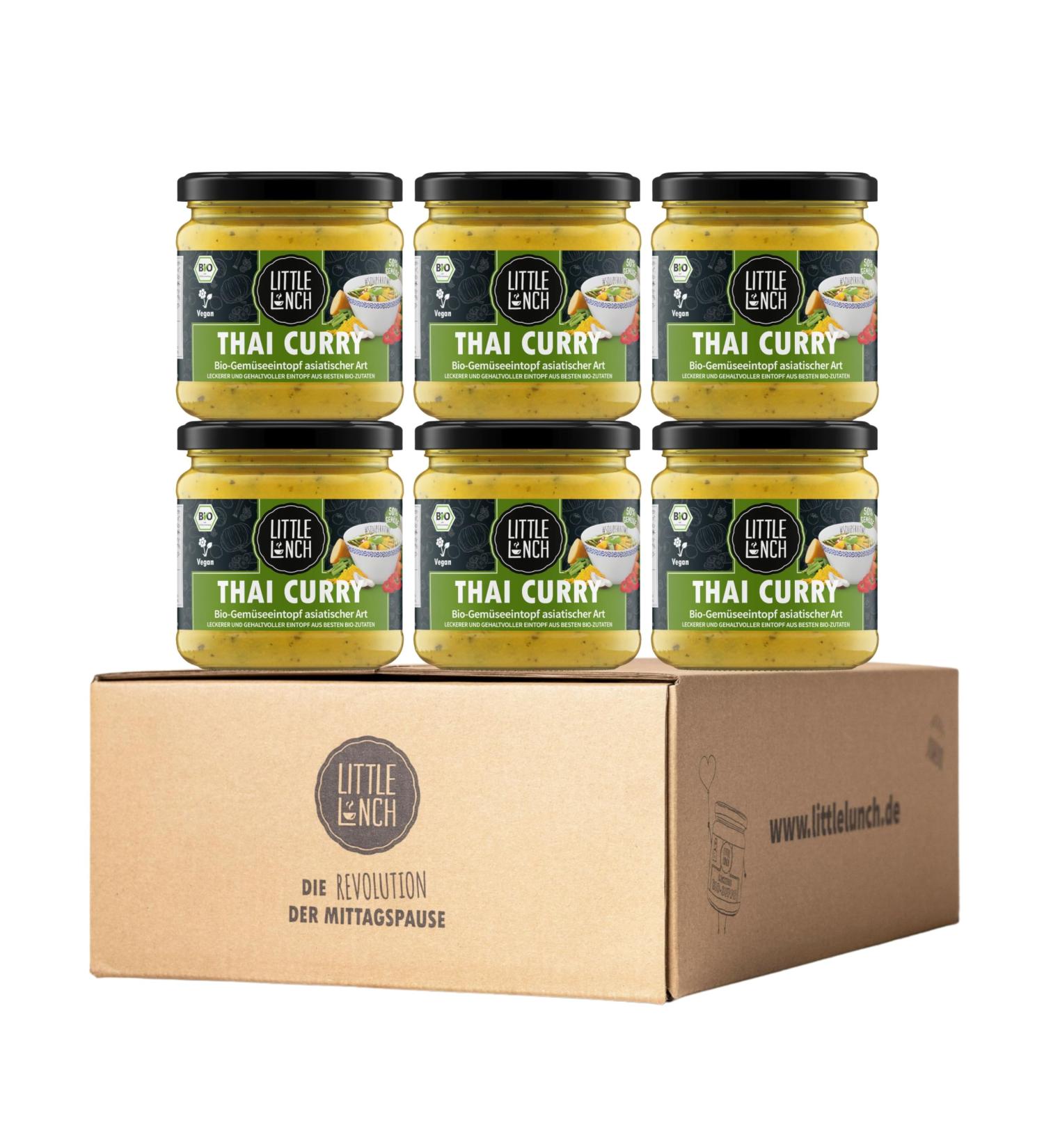 Little Lunch Bio Thai Curry | 100% Organic Vegan Meal | Lactose-Free Gluten-Free No Added Sugar | 6 x 350g - Buy Online on GoSupps.com