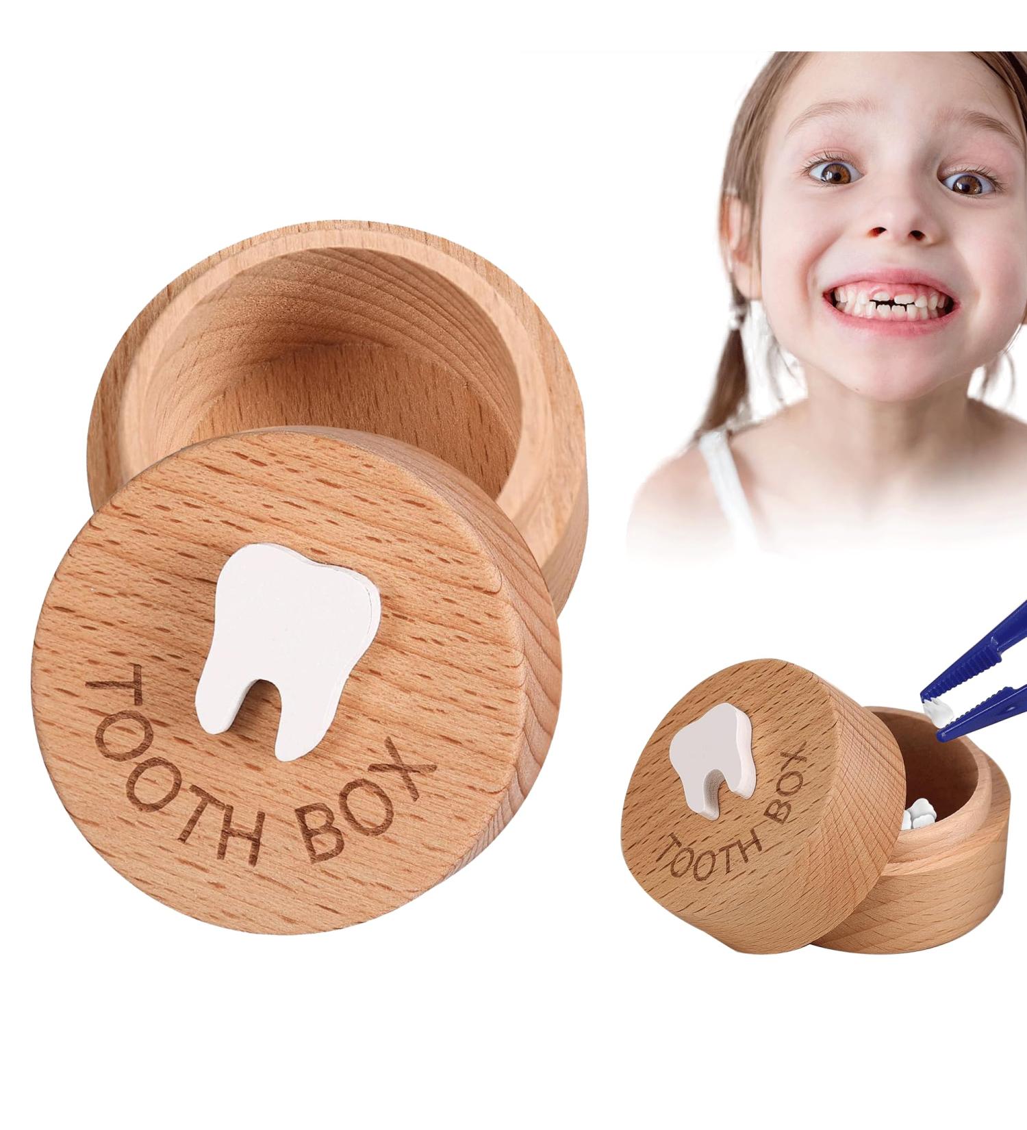 Elezenioc Wooden Tooth Fairy Box - Keepsake for Boys and Girls - Lost Tooth Storage Box - Buy Online on GoSupps.com