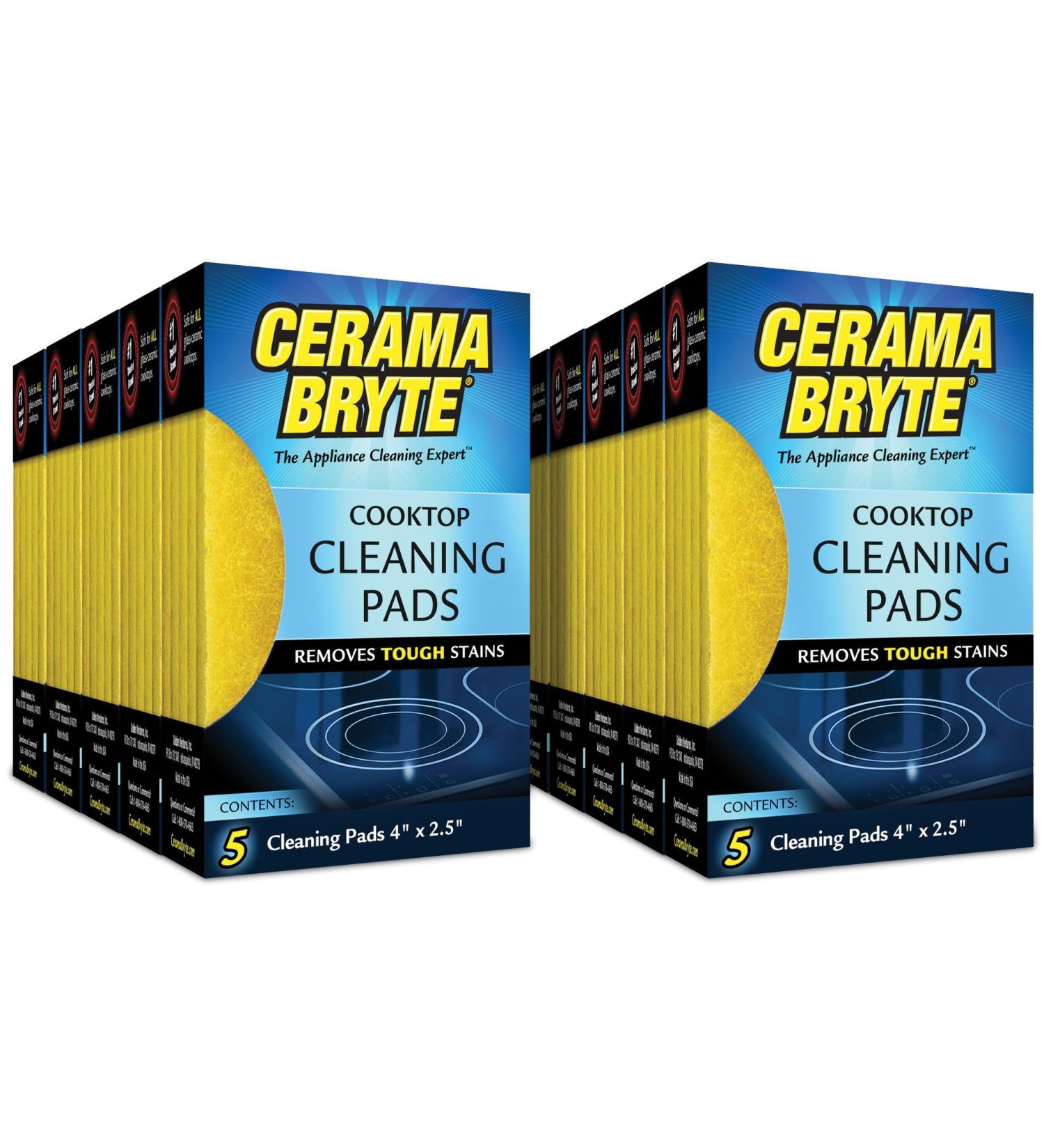 50 Count Cerama Bryte Glass-Ceramic Cooktop Cleaning Pads - Effective Stovetop Cleaner - Buy Online on GoSupps.com