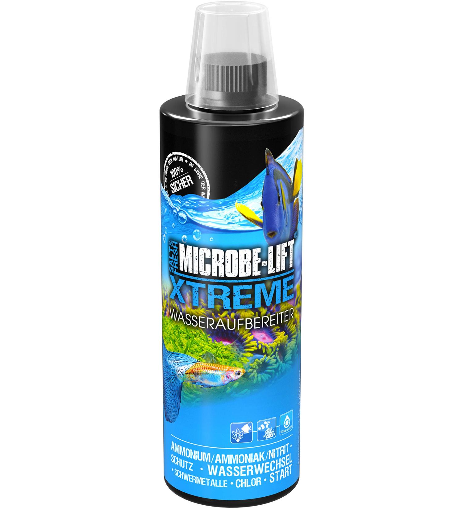 Microbe-Lift Xtreme 437ml Safe Water Treatment for Aquariums Removes Chlorine & Heavy Metals Ideal for Sea & Freshwater Fish - Buy Online on GoSupps.com