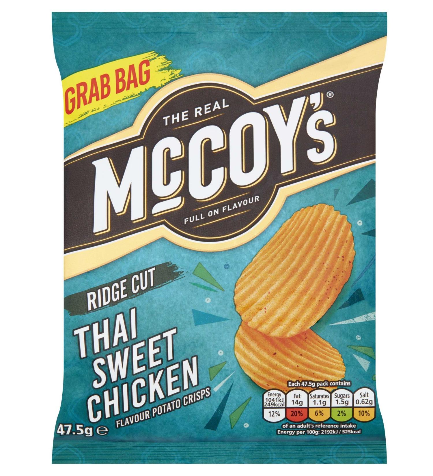 McCoy's Ridge Cut Crisps 36x45g (Thai Sweet Chicken)