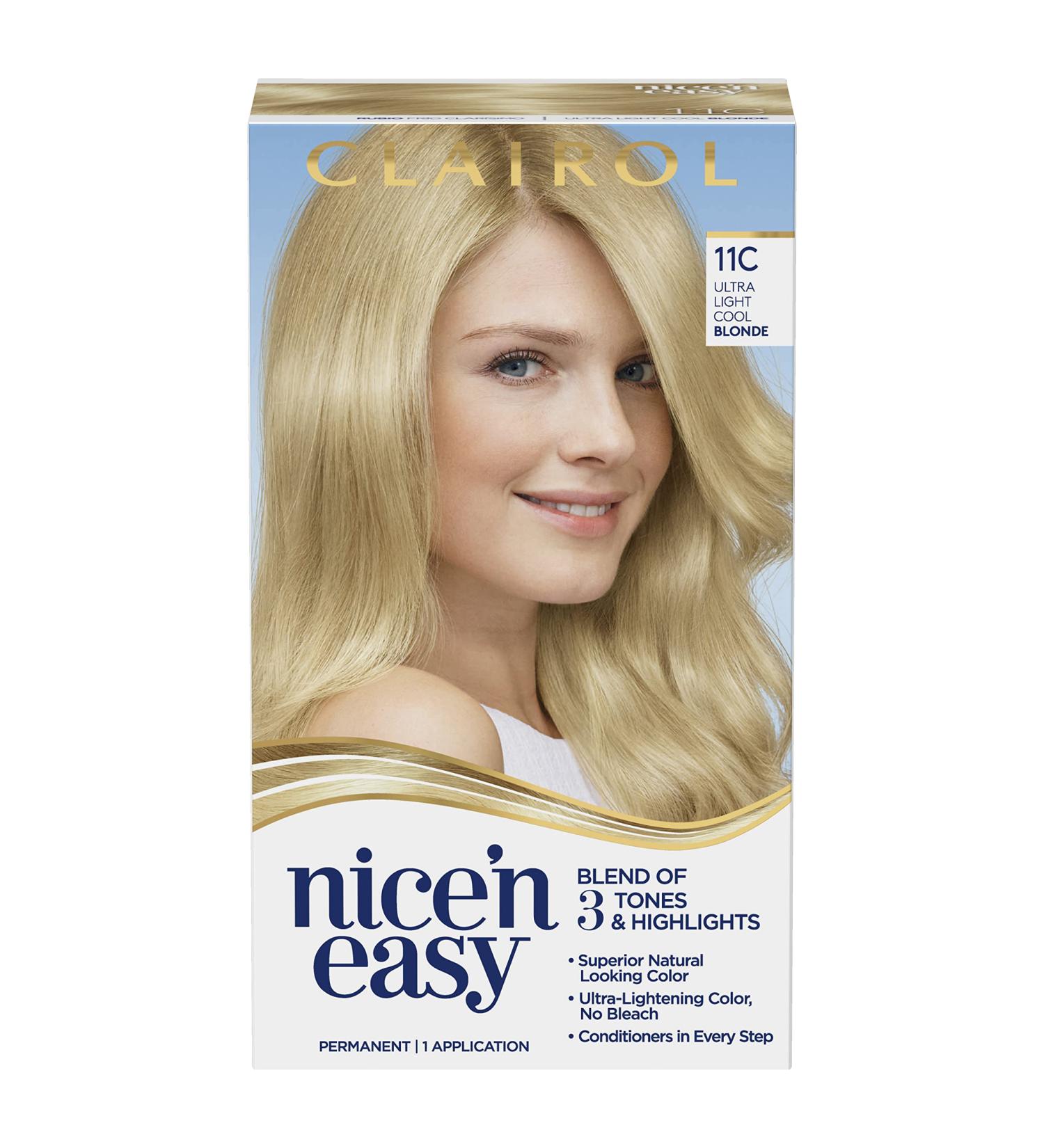 Clairol Nice'n Easy 11C Ultra Light Cool Blonde Hair Dye - 6.26 Fl Oz - Buy Online on GoSupps.com