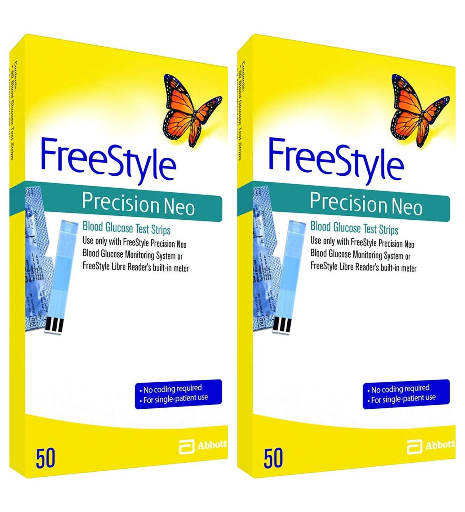 Blood Glucose Test Strips 'Freestyle Precision Neo' - 50 Test Strips (Pack of 2) (2)
