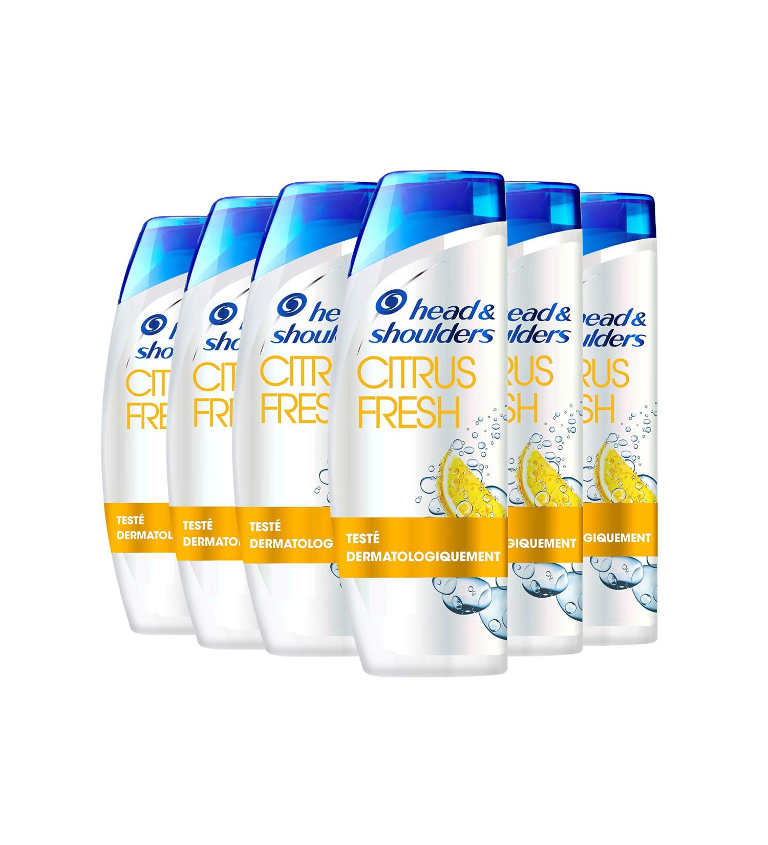 Head & Shoulders Citrus Fresh Anti-Dandruff Shampoo for Oily Hair with Citrus Scents Pack of 6 x 250 ml - Buy Online on GoSupps.com