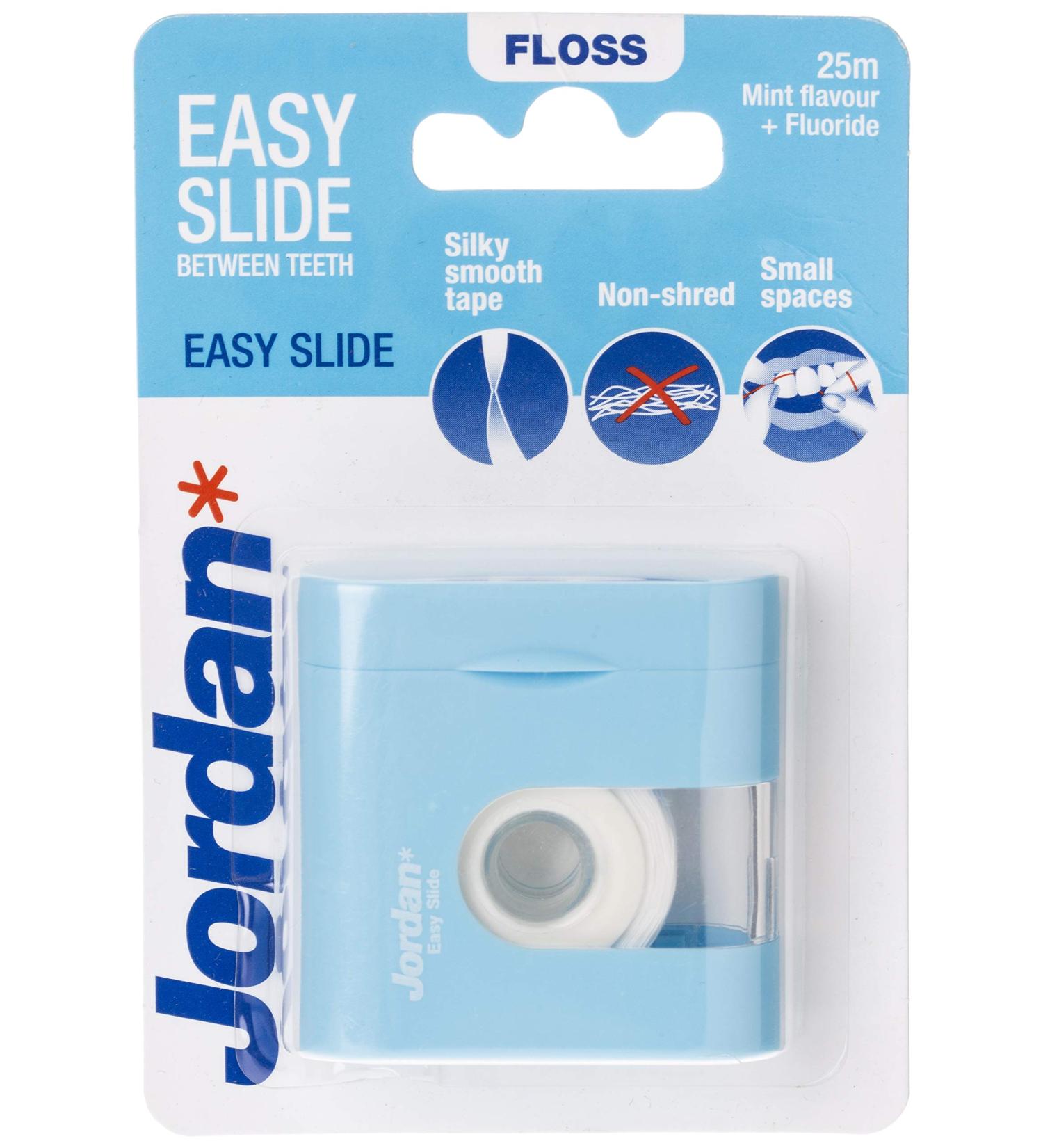 Jordan Dental Tape Easy Slide 25m - Premium Oral Care for Healthy Teeth | International Shipping Available - Buy Online on GoSupps.com
