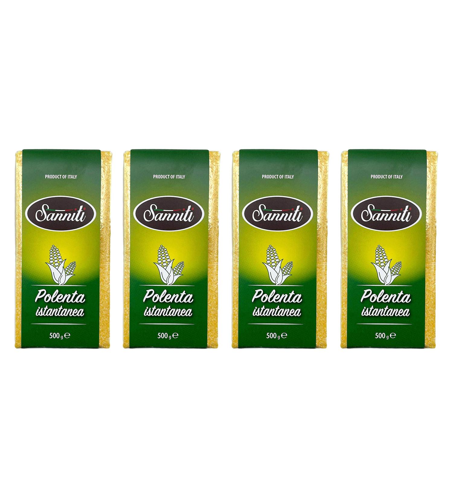 Sanniti Italian Instant Polenta 17.6 oz (Pack of 4) - Authentic Italian Cornmeal Mix - Buy Online on GoSupps.com