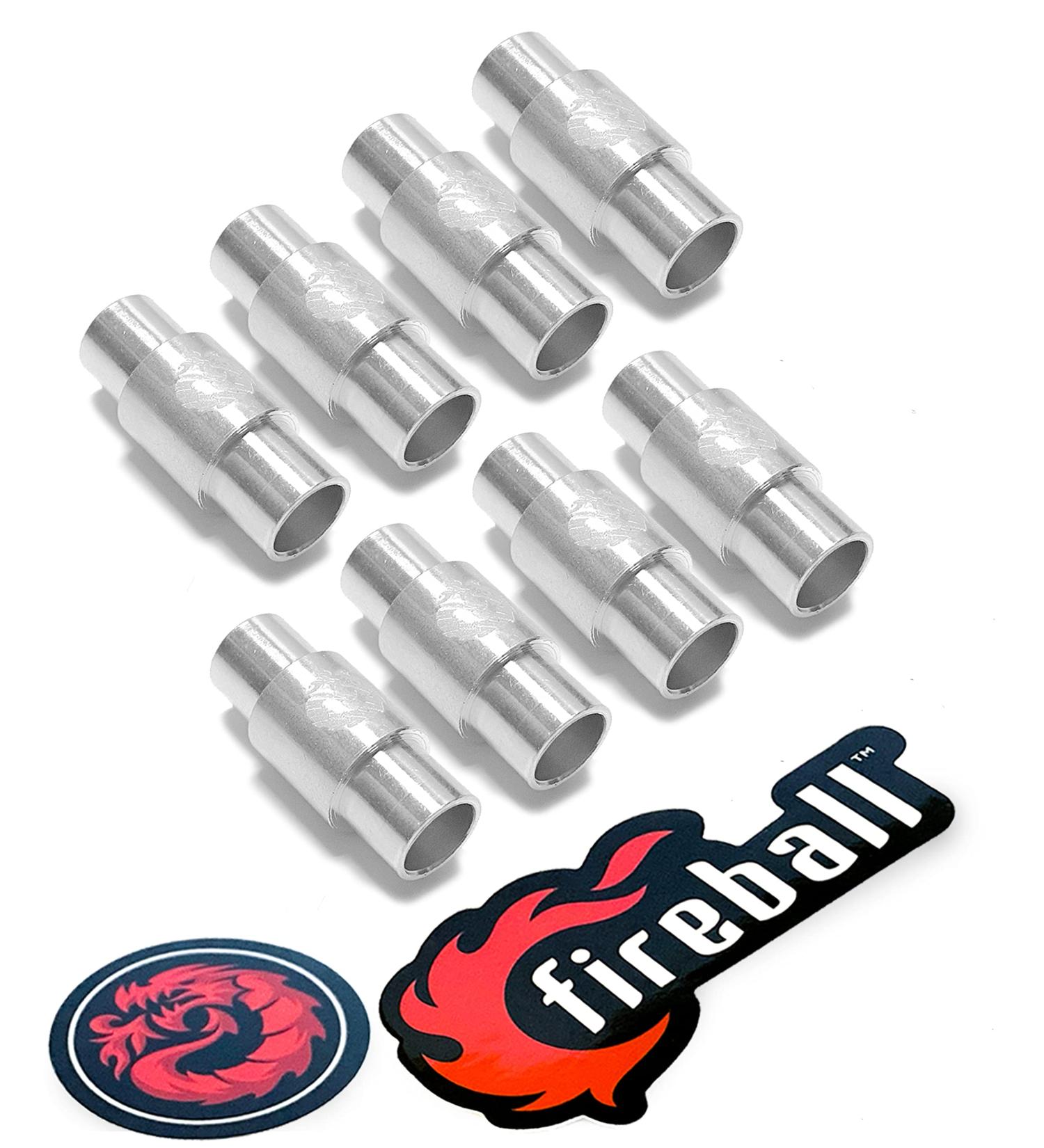 Fireball Dragon 6mm Bearing Spacer Set for 608 Bearings - Inline Skate Shaft Upgrade for Rollerblade & Roller Skates - 8 Pack Aluminum Speed Spacer Kit - Buy Online on GoSupps.com