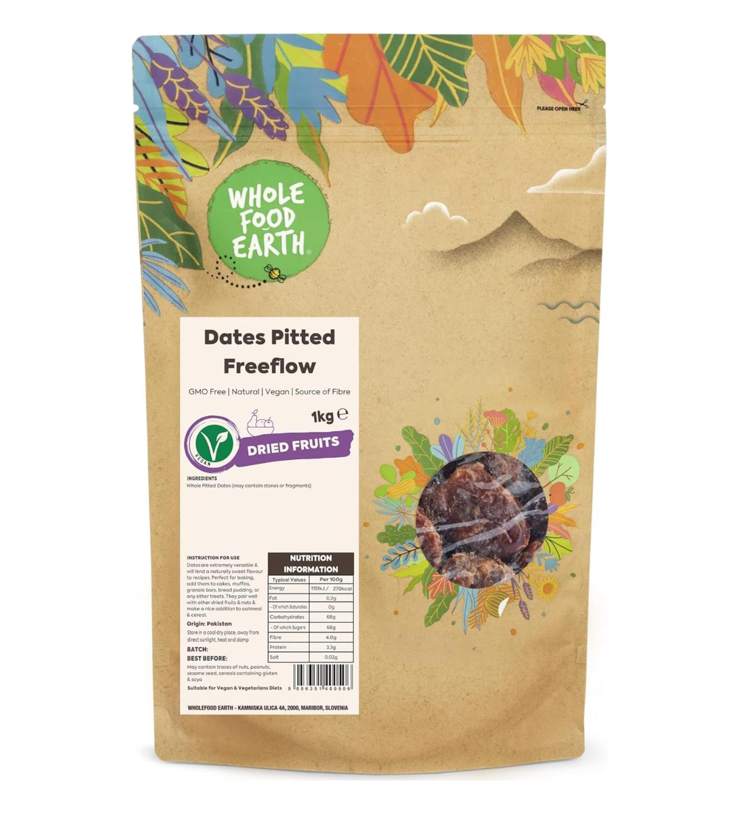 Wholefood Earth Dattes d noyaut es en vrac - Sans OGM - Naturelles - V ganes - Sans produits laitiers - Sans sucre ajout - 1 kg - Buy Online on GoSupps.com