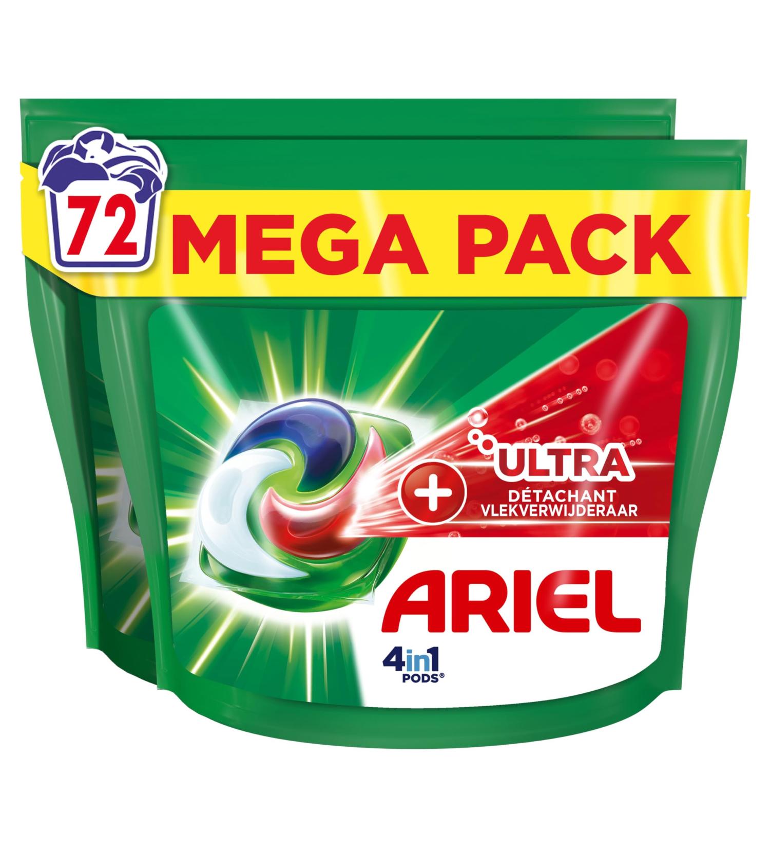 Ariel 4in1 PODS Liquid Detergent Capsules 72 Washes Ultra Stain Remover Technology Removes Inlaid Stains At Low Temperature - Buy Online on GoSupps.com