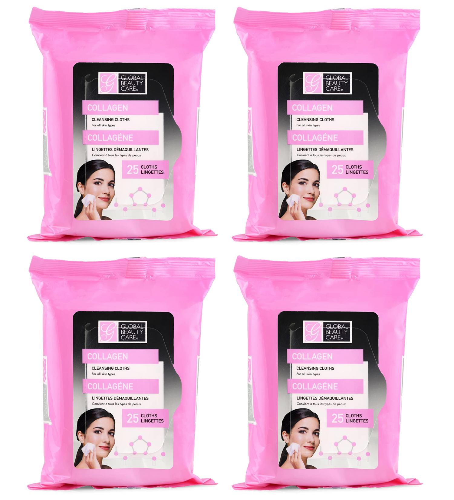 Retinol and Collagen Anti-aging Makeup Cleansing Wipes  4-pk (100 Wipes) (Collagen)