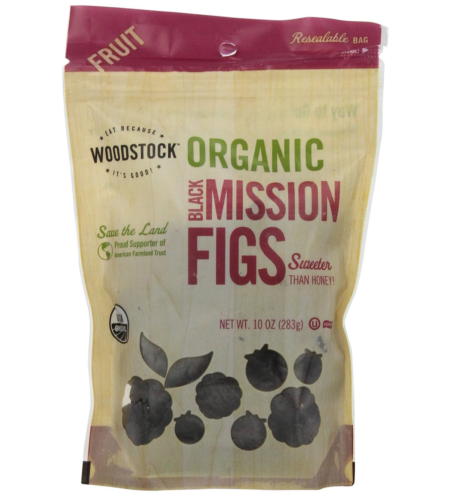 Woodstock Farms Black Mission Dried Figs 10 oz - Premium Quality Figs - Buy Online on GoSupps.com