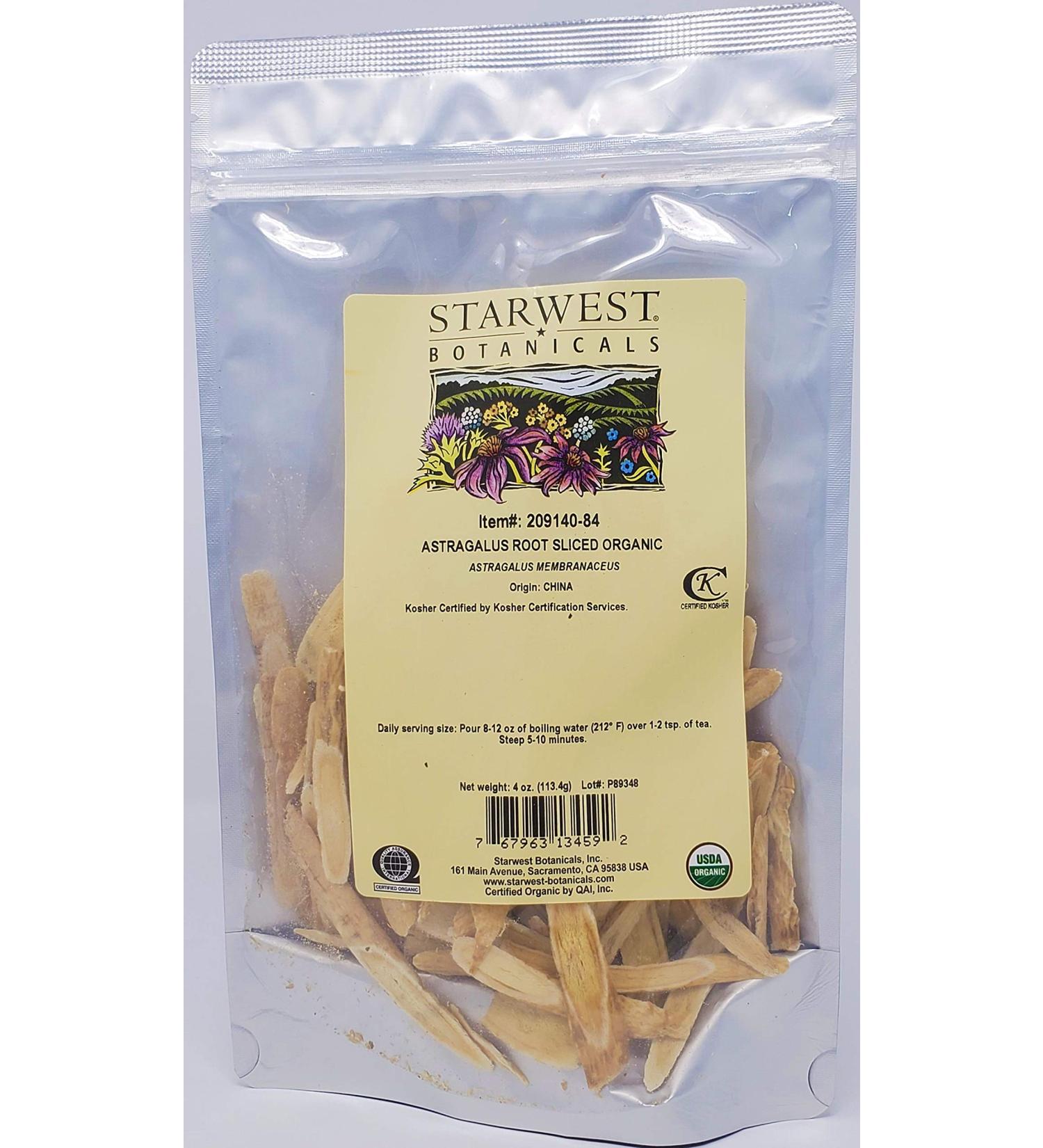 ASTRAGALUS ROOT SLICED ORG 4OZ