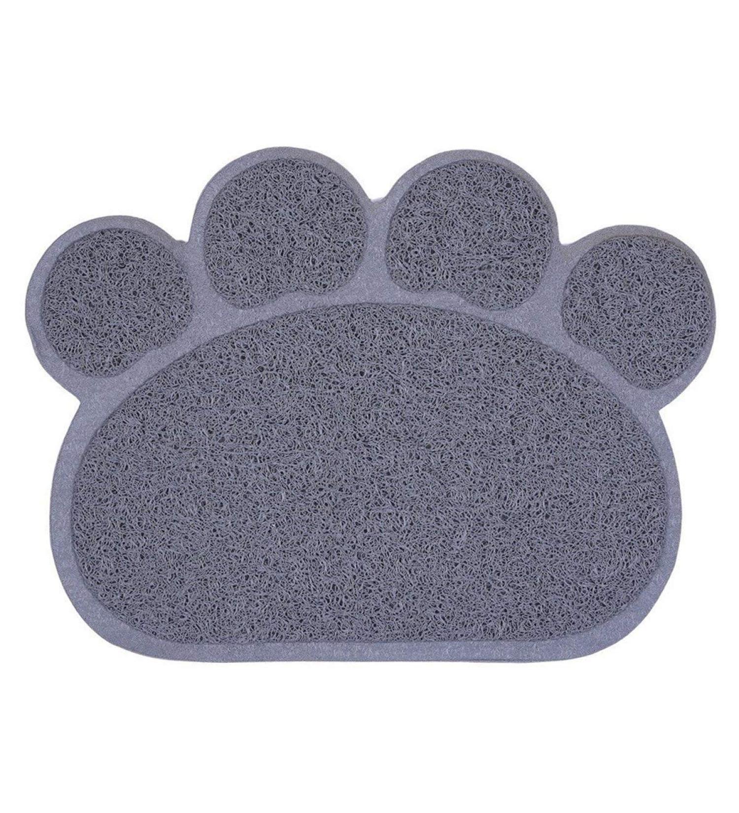 Cloud Heart Pet Food Mat for Dogs and Cats Waterproof Non-Slip Pet Feeding mat bowl mat (Medium(60x45cm) Grey) Paw Grey - Buy Online on GoSupps.com