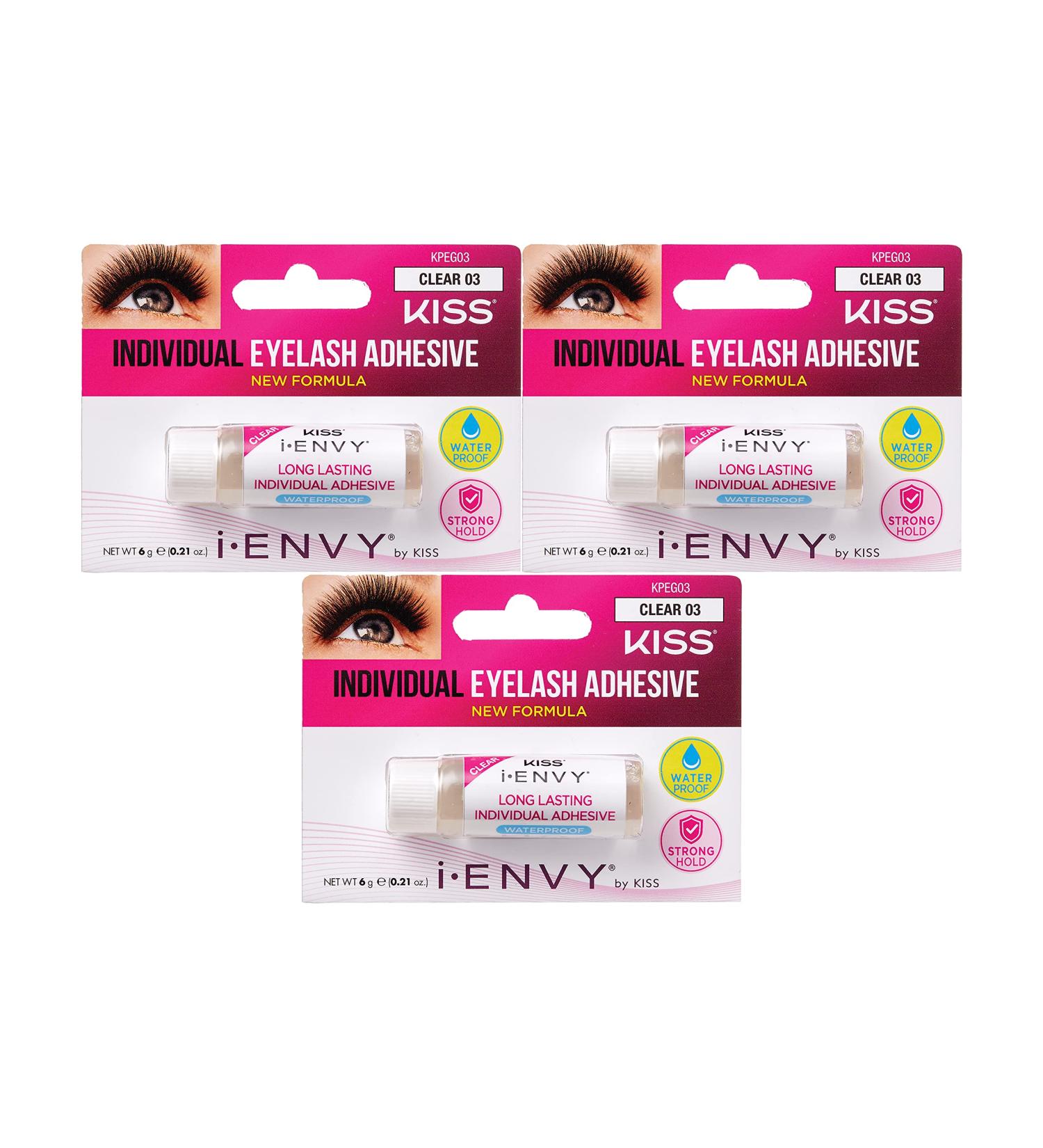 Buy Kiss I Envy Clear 03 Eyelash Adhesive (3 Pack) - 0.21 oz (6ml) - Ideal for Individual Lashes - International Shipping Available - Buy Online on GoSupps.com