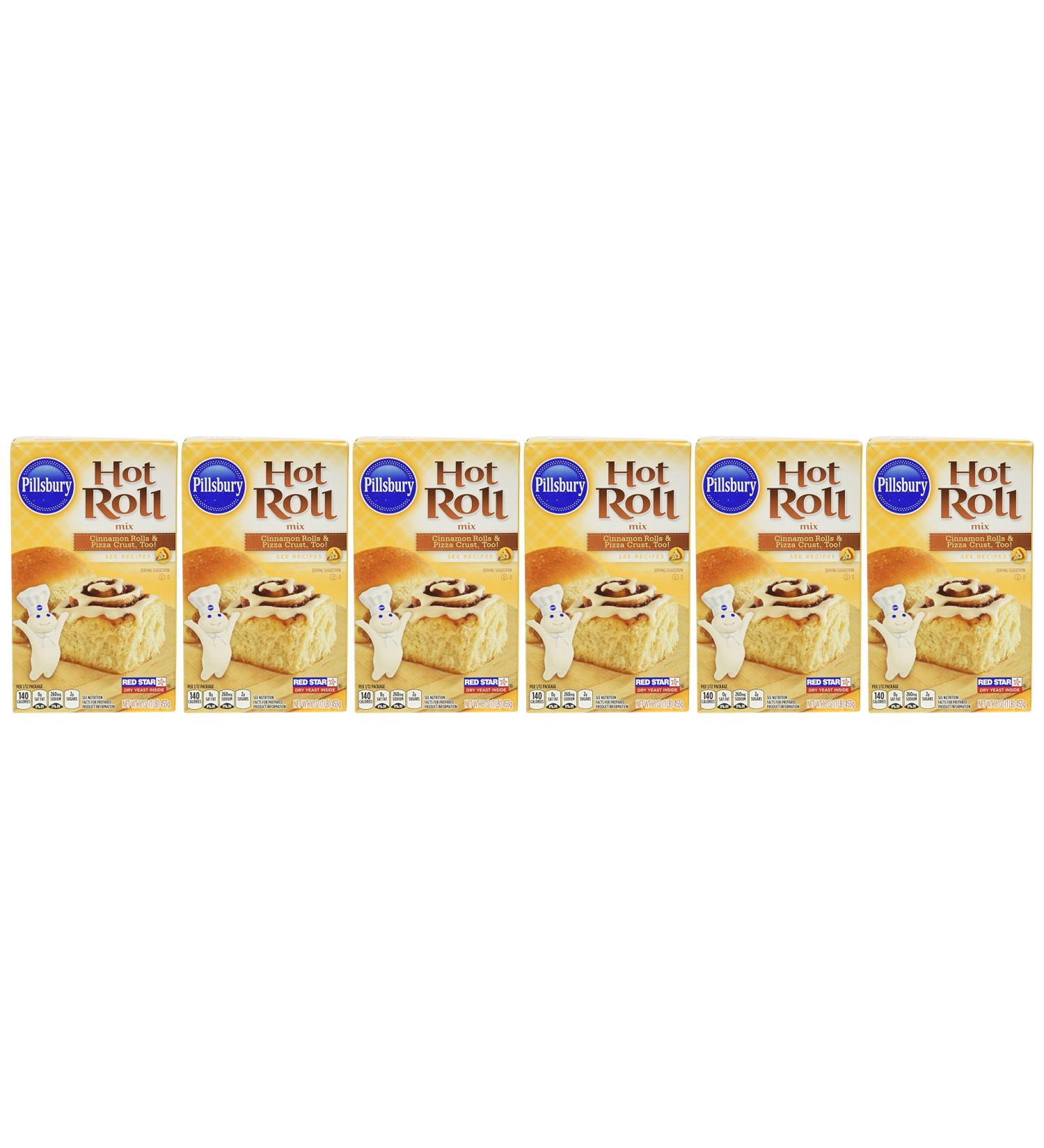 Pillsbury Specialty Mix Hot Roll 16 oz Boxes - Pack of 6 | Delicious Baking Mix for Perfect Hot Rolls - Buy Online on GoSupps.com