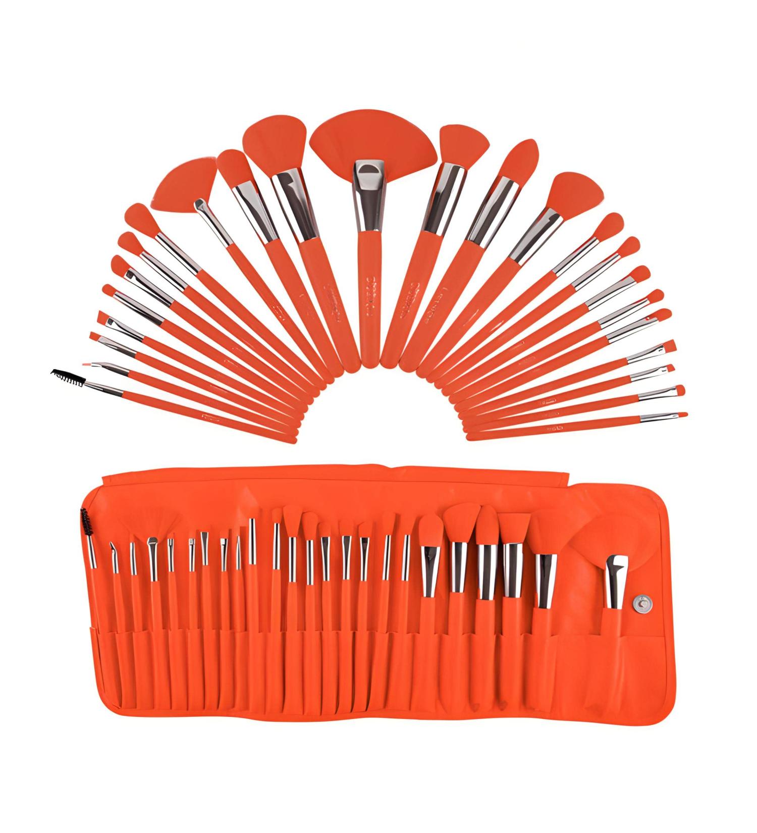Neon Orange 24-Piece Brush Set - Quality Art Supplies for All Creatives | Fast International Shipping - Buy Online on GoSupps.com