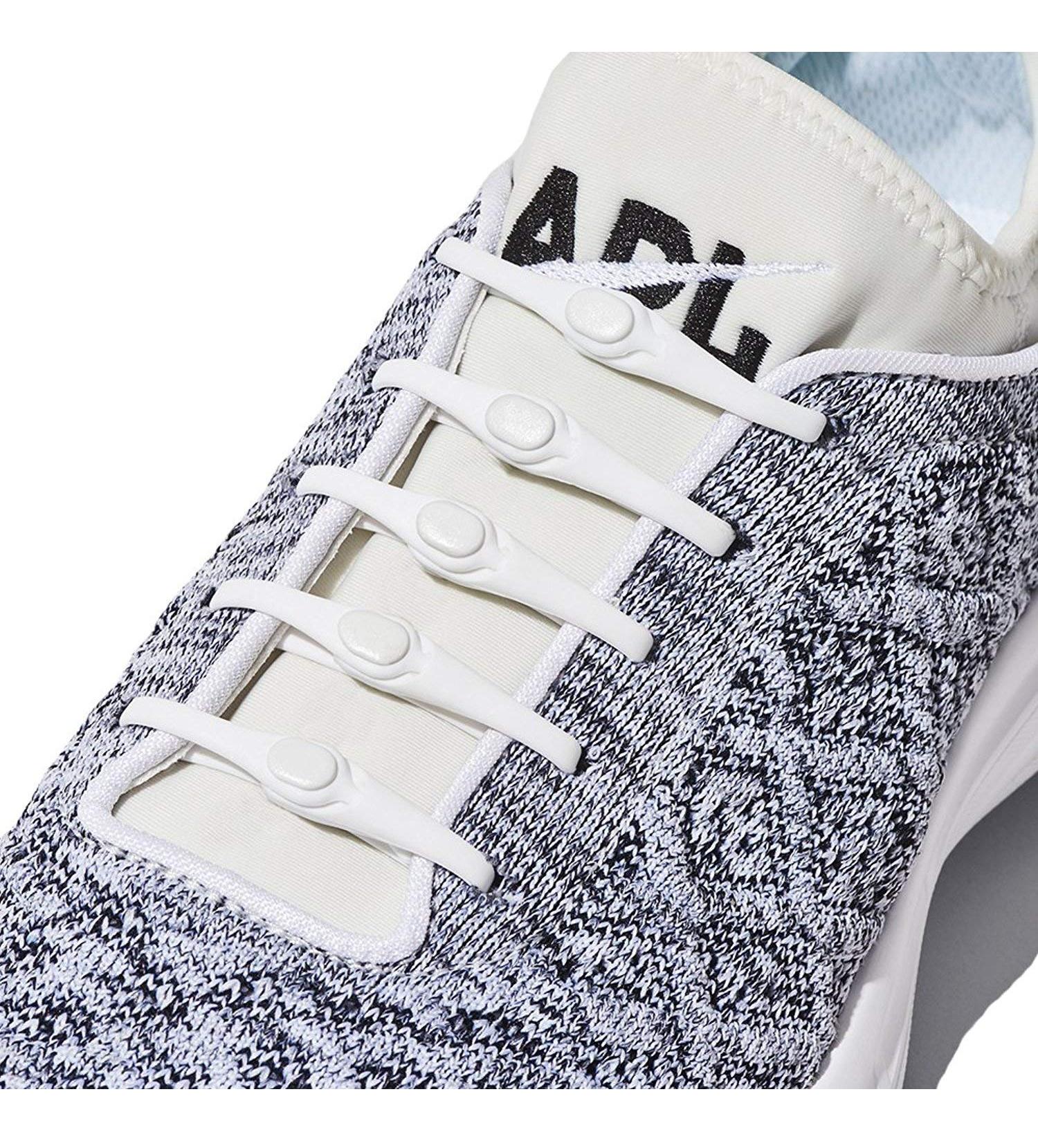 HICKIES 2.0 Elastic Tie-Free Shoelaces - White | Comfortable Adjustable International Shipping Available - Buy Online on GoSupps.com