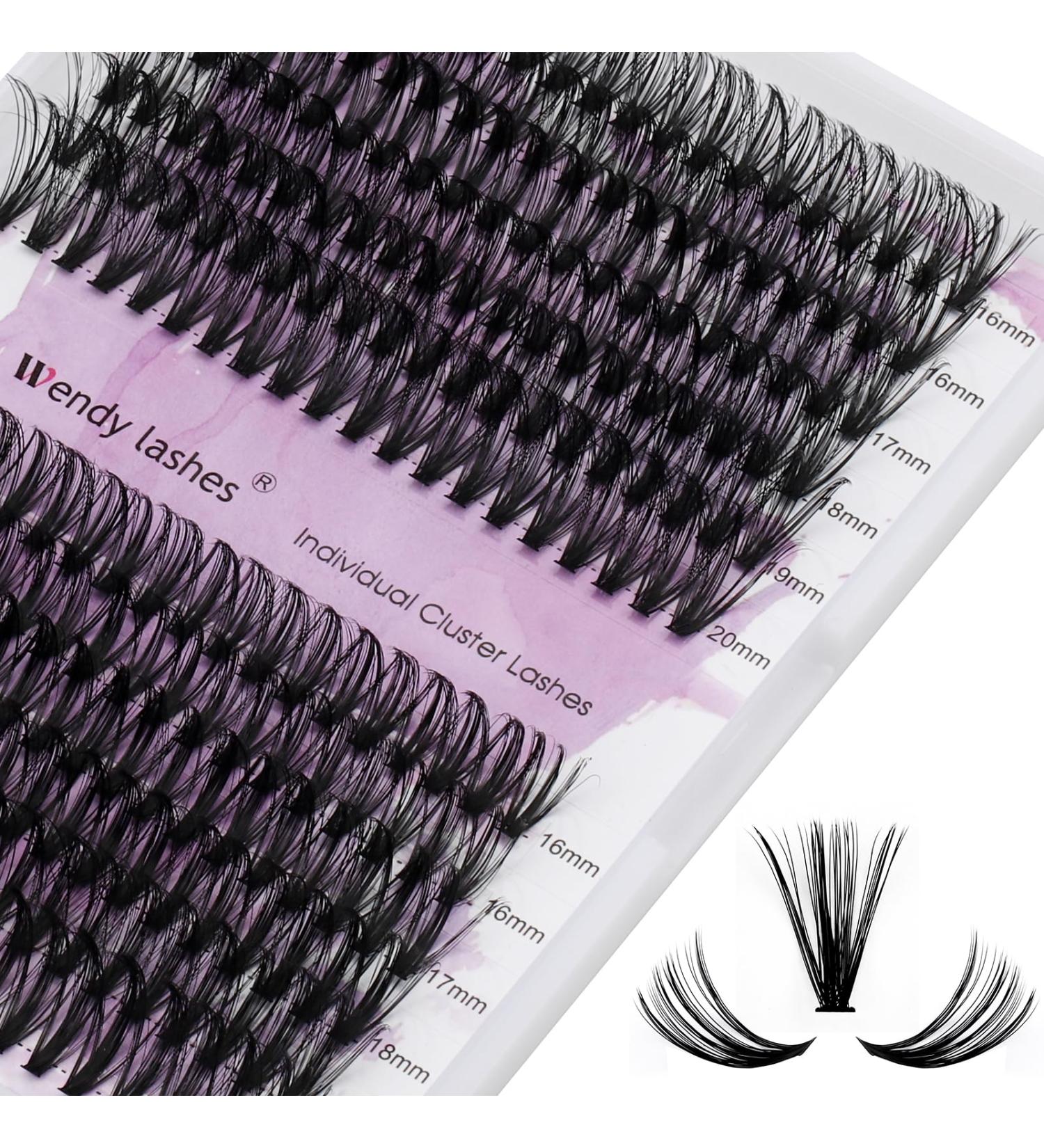 Individual Eyelashes Clusters 240PCS | D Curl 0.07mm 40D/50D Mixed | 16-20mm Lash Extensions - DIY Wide Stem Clusters - RR-16-20mm - Buy Online on GoSupps.com
