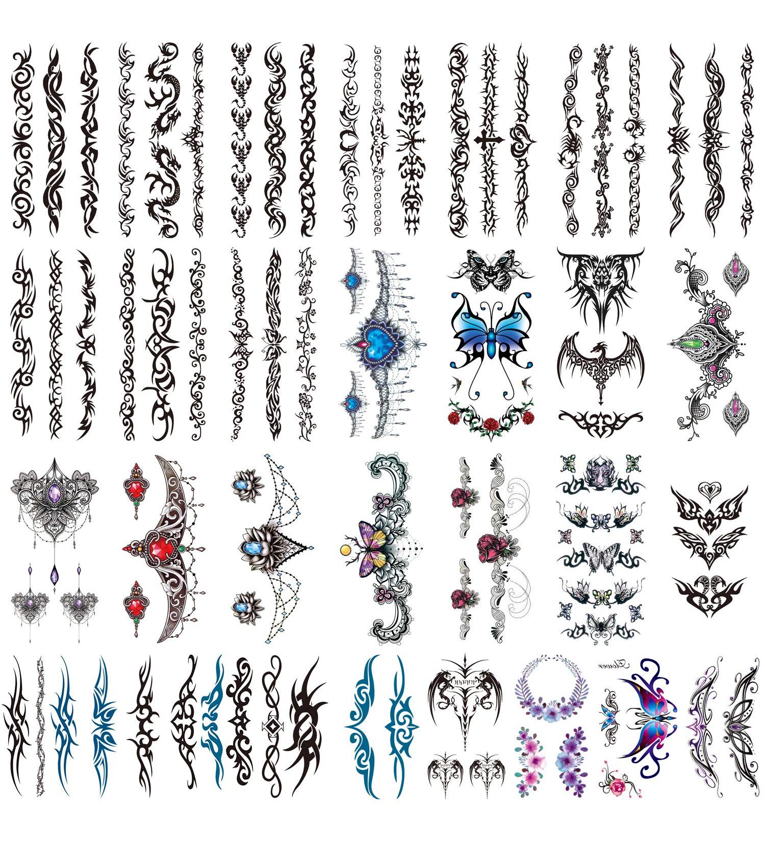 Waist Sexy Body Temporary Tattoo Sticker - 30 Sheets for Women | Lady Design - Buy Online on GoSupps.com