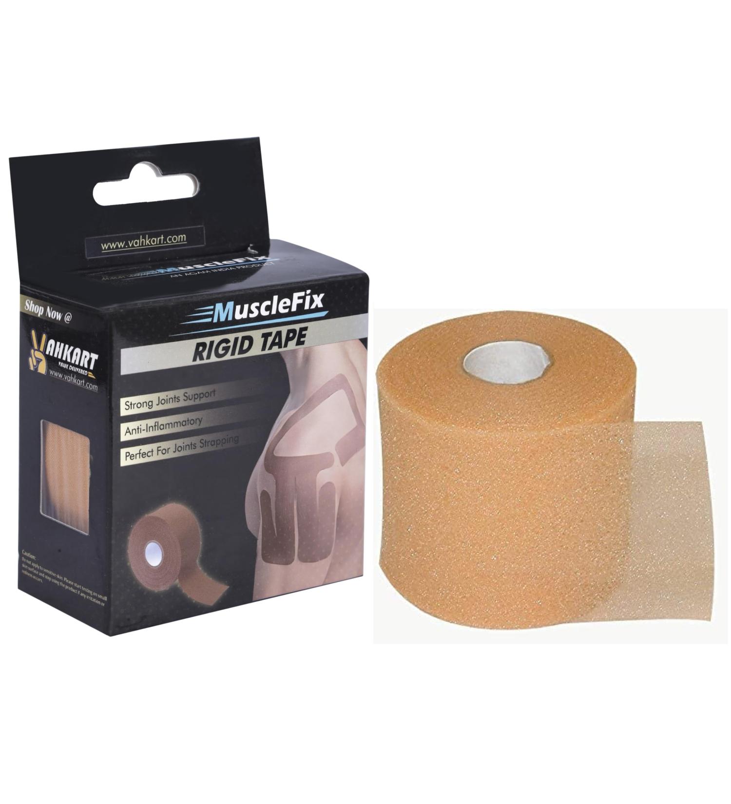 MuscleFix Rigid Tape 3.8cm x 13.7m | Ankle & Wrist Joint Support | Non-Elastic Strapping & Blister Prevention | Buy Internationally - Buy Online on GoSupps.com