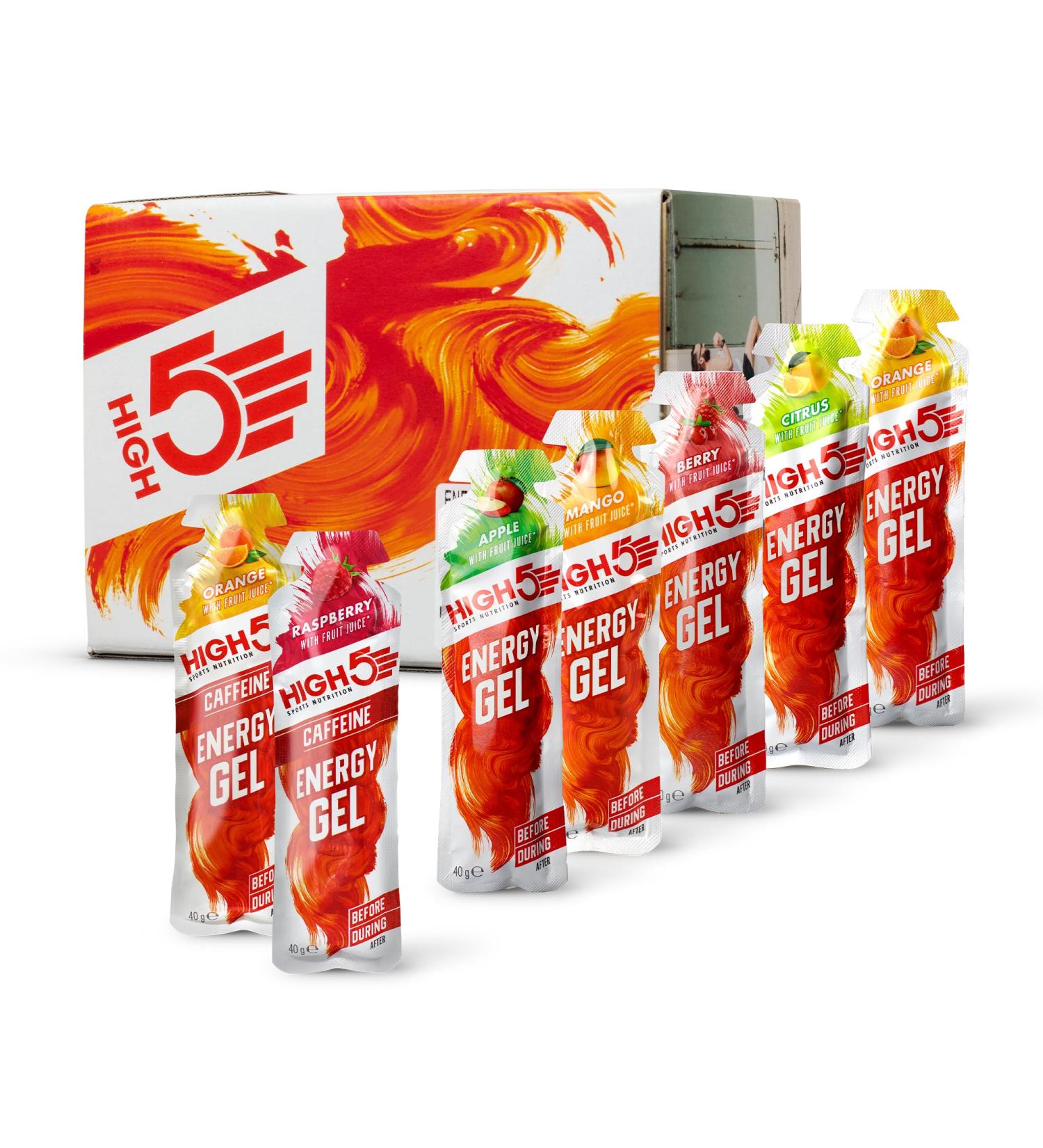 HIGH5 Energy Gels - Quick Release Sports Gels to Power Muscles for Peak Performance - Natural Fruit Juice - On The Go Energy Boost for Running Cycling and Endurance (Mixed 20 x 40g) Mixed 20 x 40g - Buy Online on GoSupps.com