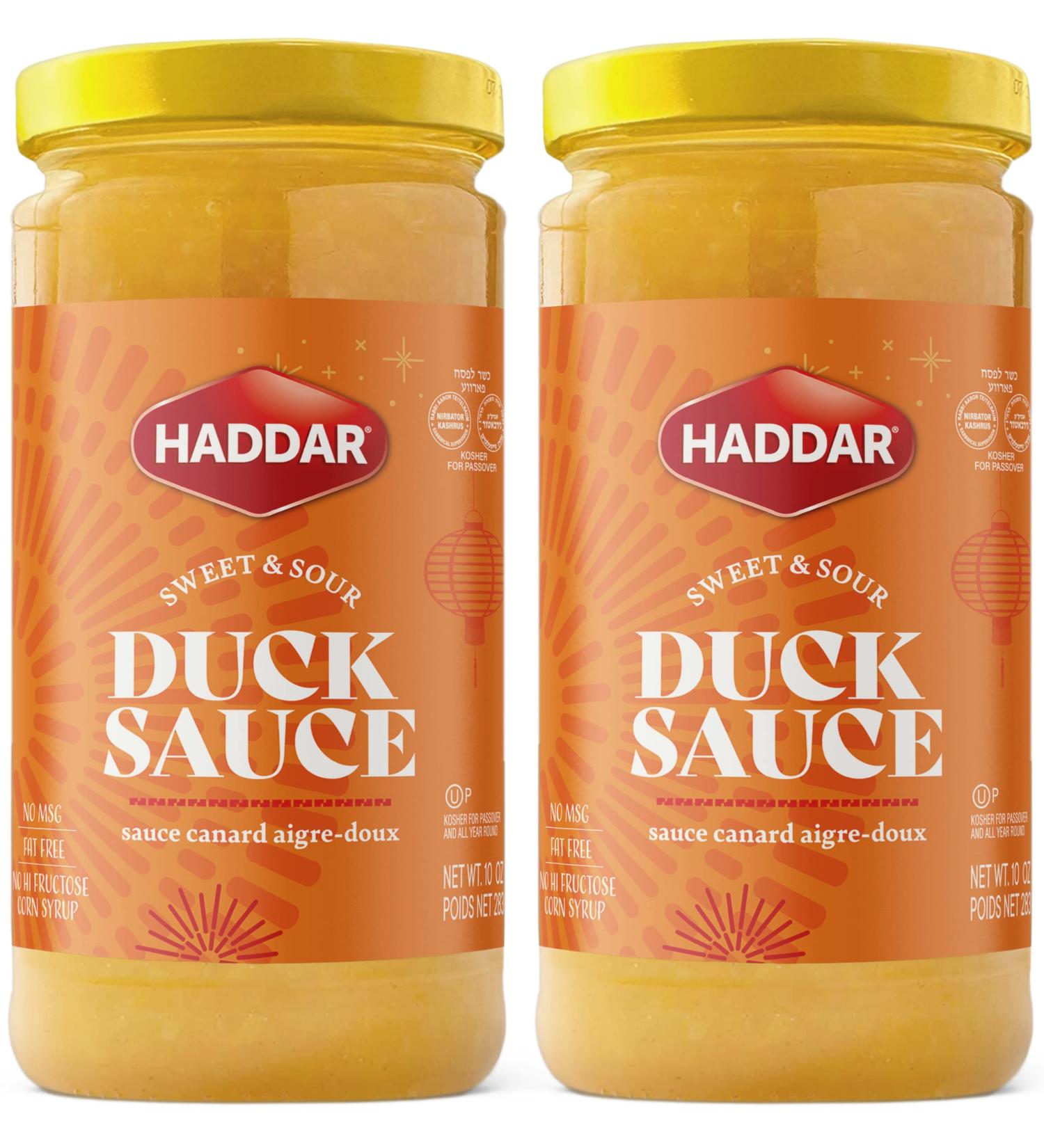 Haddar Sweet & Sour Duck Sauce 10oz (2 Pack) - Rich, Tangy, No MSG, Fat Free - Buy Online on GoSupps.com