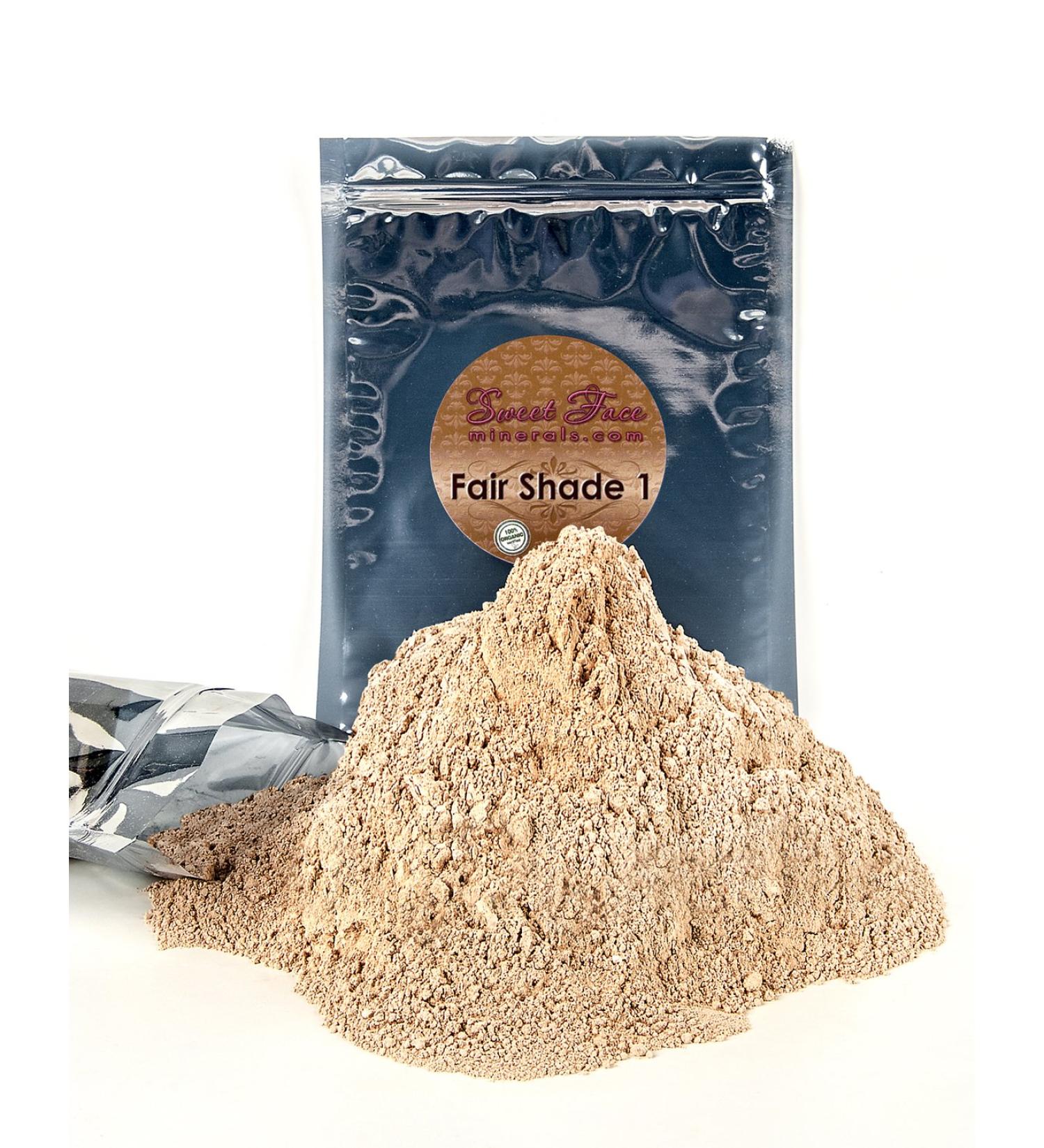 BULK REFILL FOUNDATION (FAIR 1) Mineral Makeup Powder Matte Bare Skin Sheer SPF 15 Cover (12 Grams)