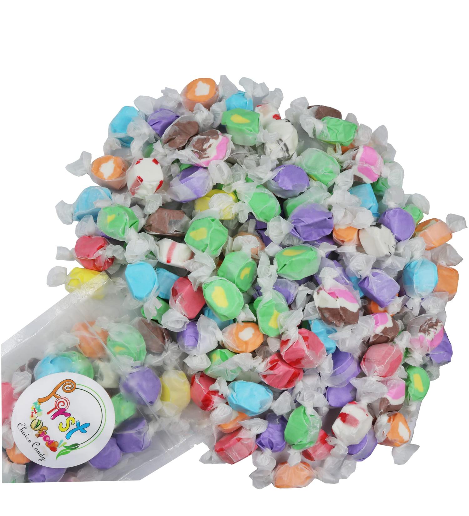 FirstChoiceCandy All Flavor Salt Water Taffy - Assorted 1 Pound Pack - Best Quality Taffy Assortment for Sweet Treats - Buy Online on GoSupps.com