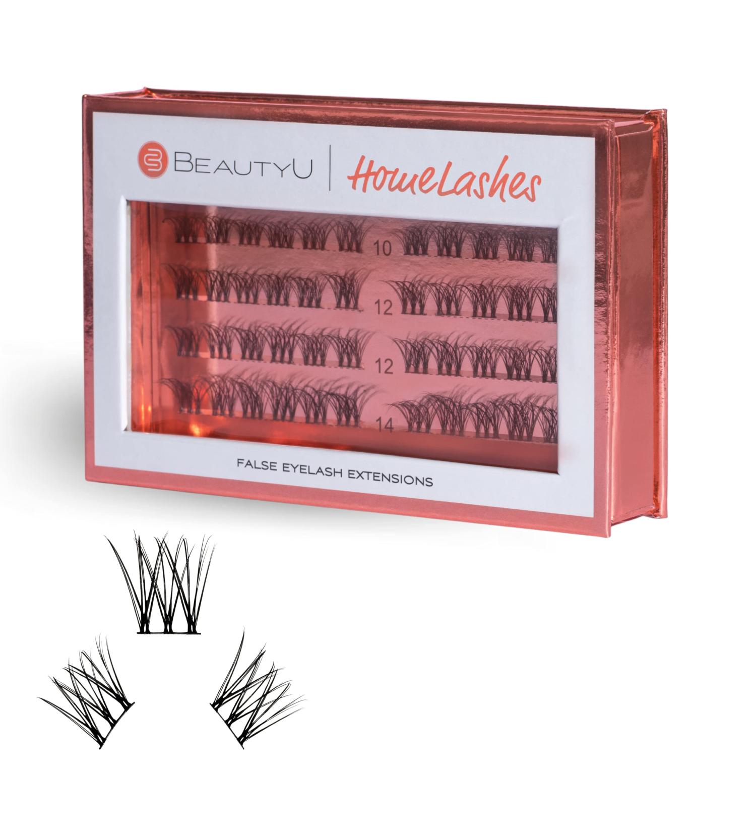 Beautyu Homelashes - Natural Look Eyelash Extensions | 48 Compartments | Artificial Silk | 3 Lengths | Perfect for Home & Sleeping - Buy Online on GoSupps.com