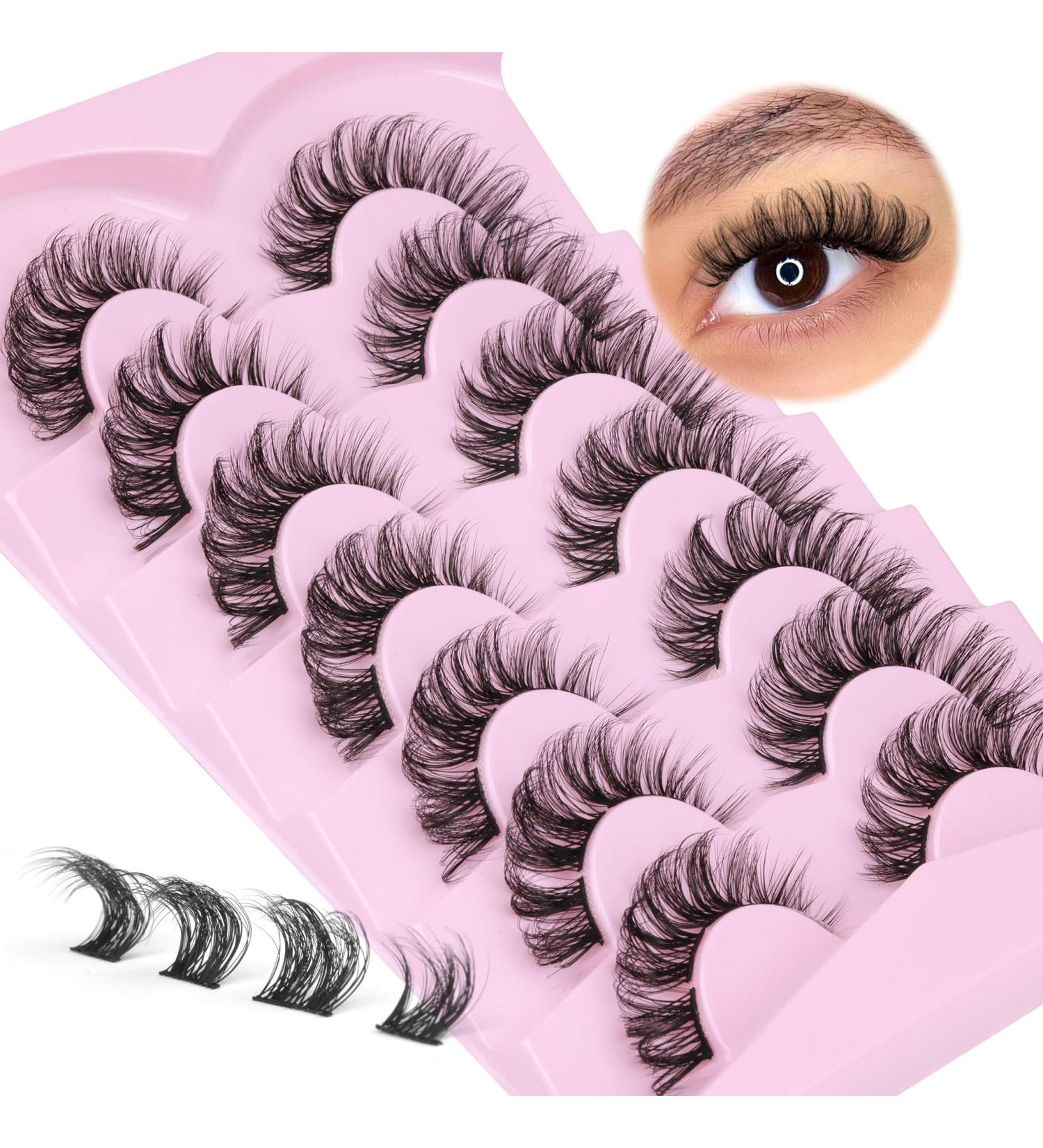 Shop Lvmixwig A-Fluffy Cluster Lashes - 16mm Fake Cat Eye Eyelash Extensions for DIY Natural Look - Buy Online on GoSupps.com