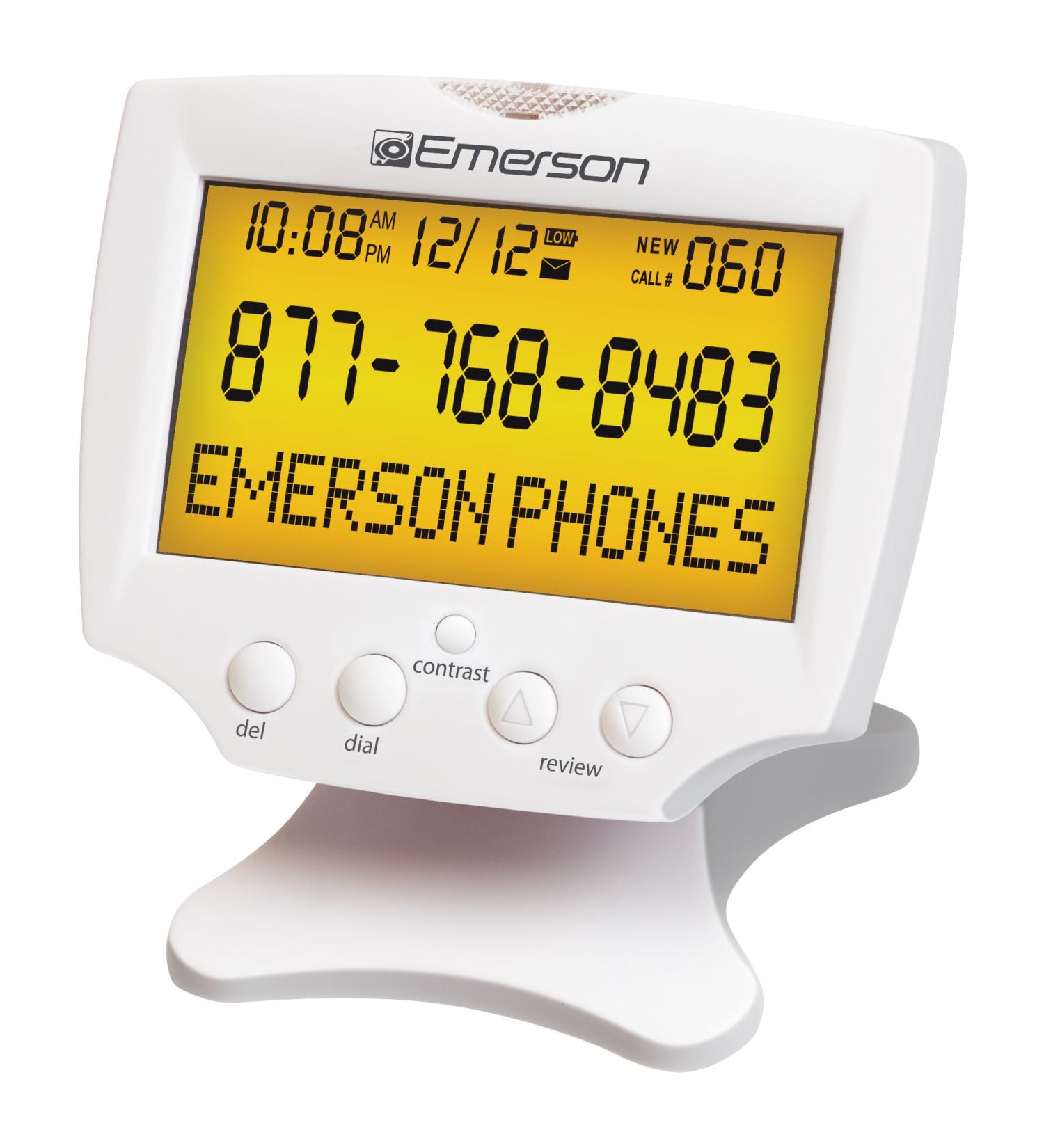 Emerson EM60 Large Display Talking Caller ID Box With 60 Numbers Memory