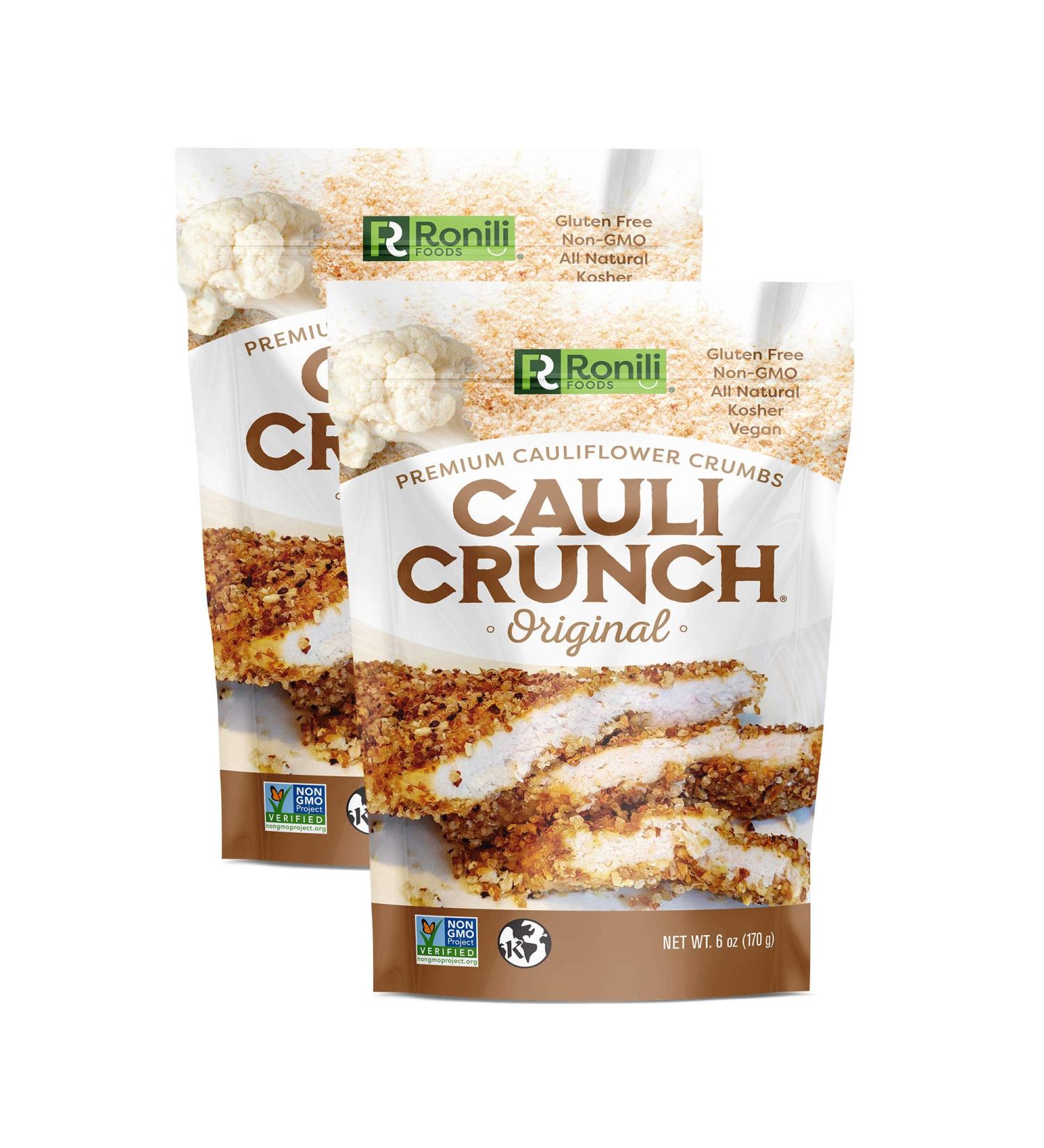2-Pack Cauli Crunch Plant Based Cauliflower Crumbs 12 oz - Gluten Free, Non-GMO & Kosher - Buy Online on GoSupps.com