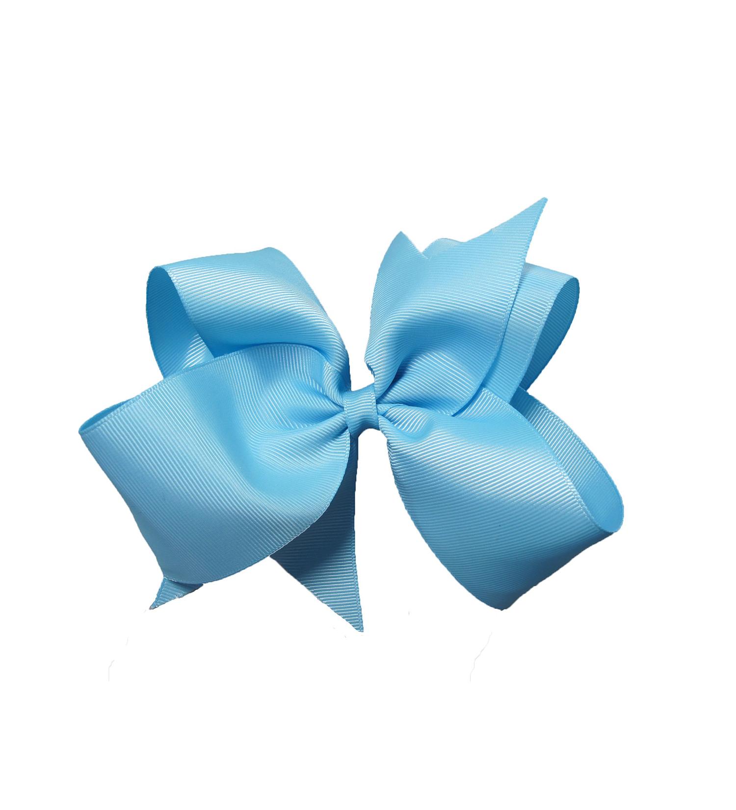PrettyBoutique 6 Inches Girls Large Grosgrain Hair Bow Alligator Clip (Light Blue) - Buy Online on GoSupps.com