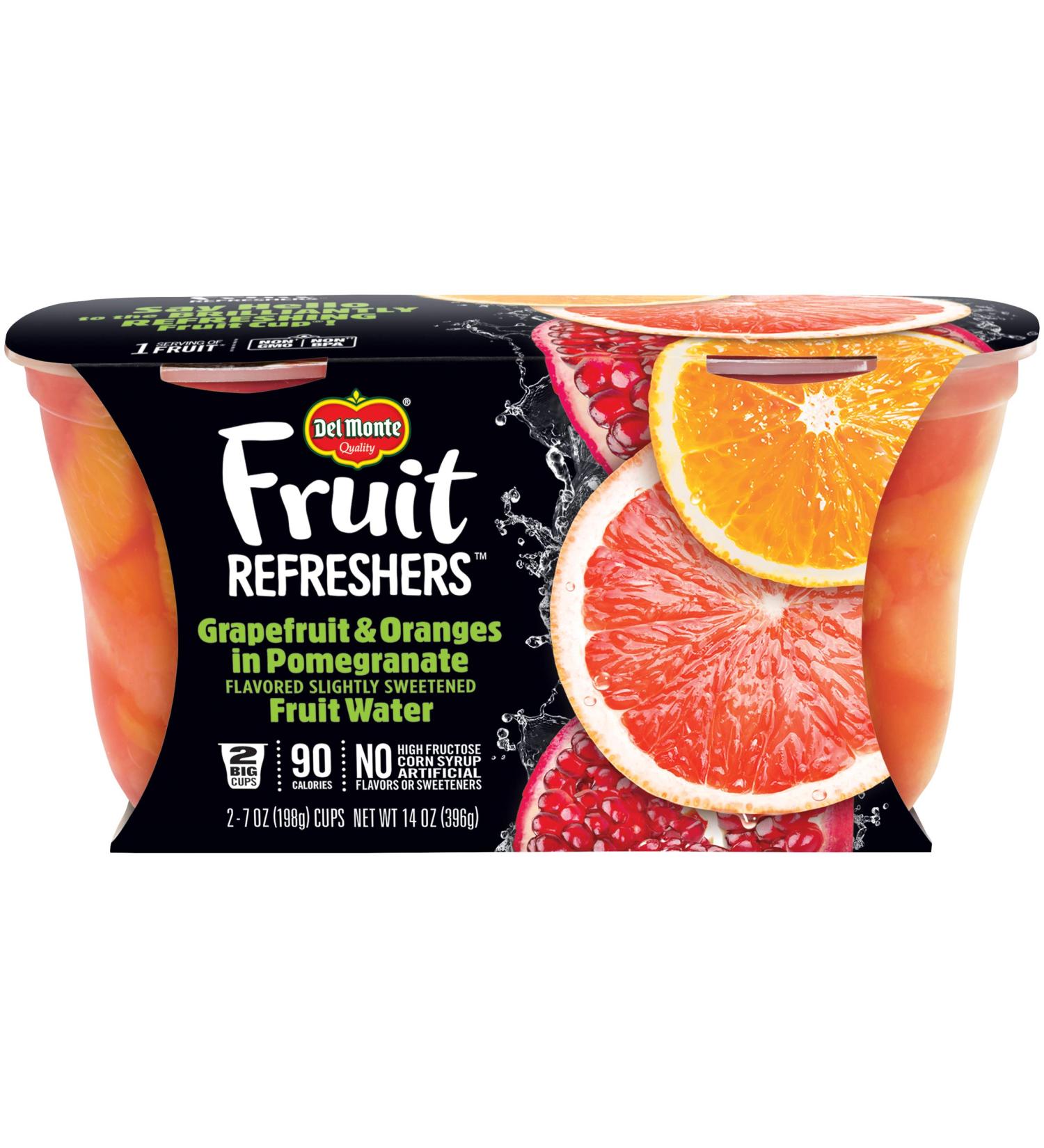 Del Monte Refreshers Grapefruit and Oranges in Pomegranate Fruit Water Cups 7oz | Del Monte Fruit Cups - Buy Online on GoSupps.com