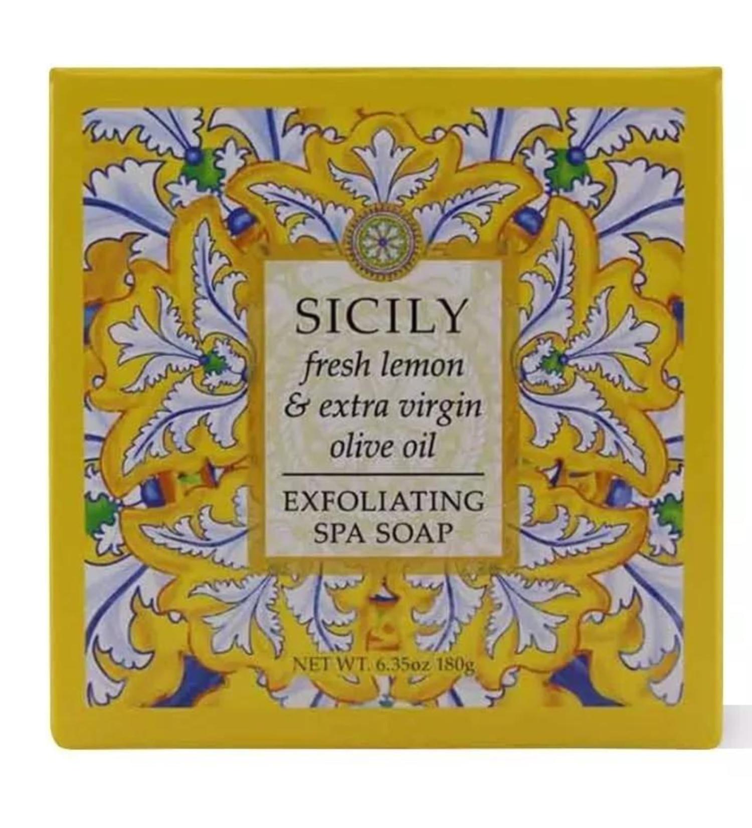 Greenwich Bay Trading Sicily Collection - Luxury Vegetable Soap - Enriched with Botanical Butters & Essential Oils 6.35 oz