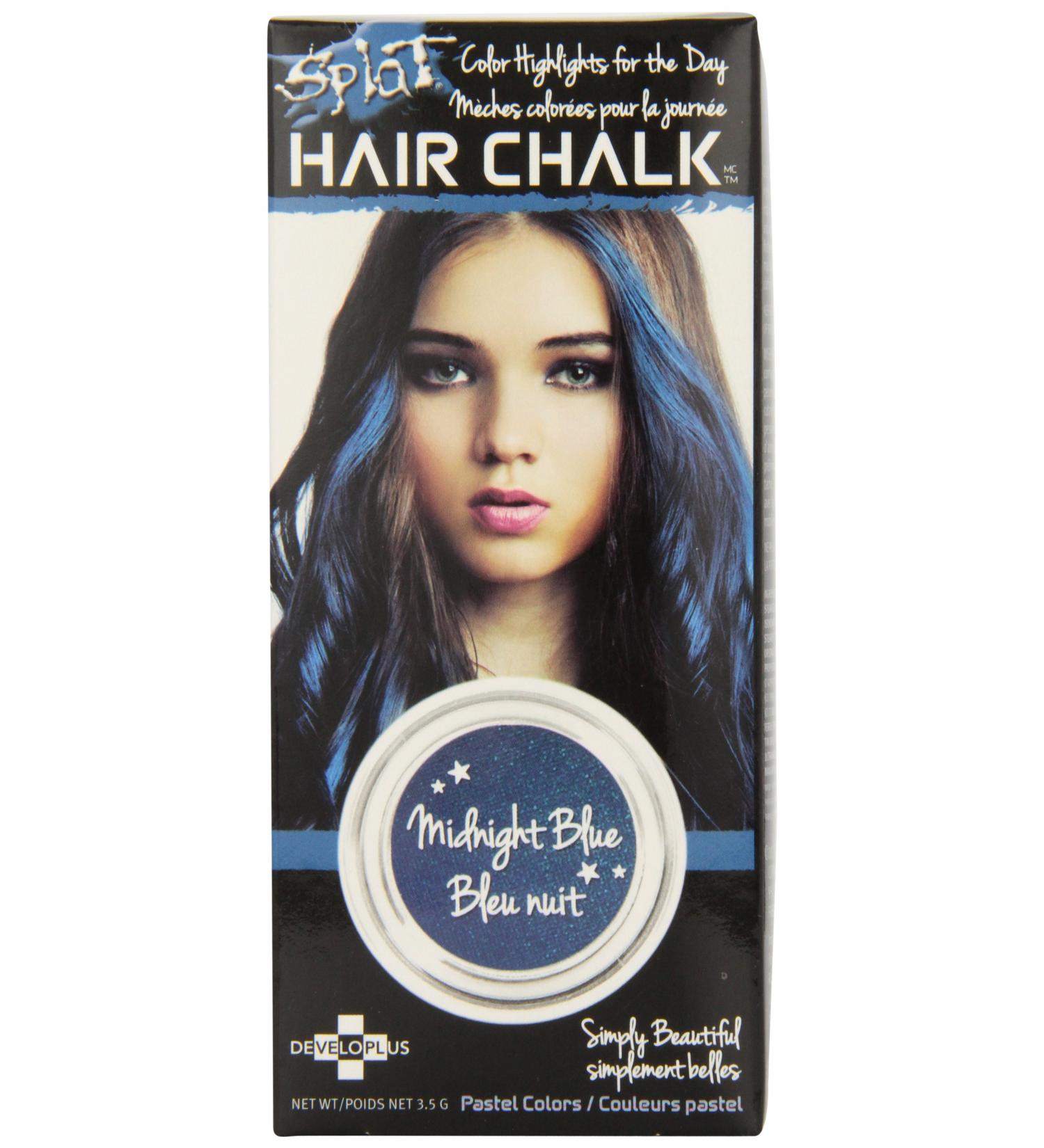 Splat Hair Chalk Midnight Blue - Instant Vibrant Color | Long-Lasting Formula - Buy Online on GoSupps.com
