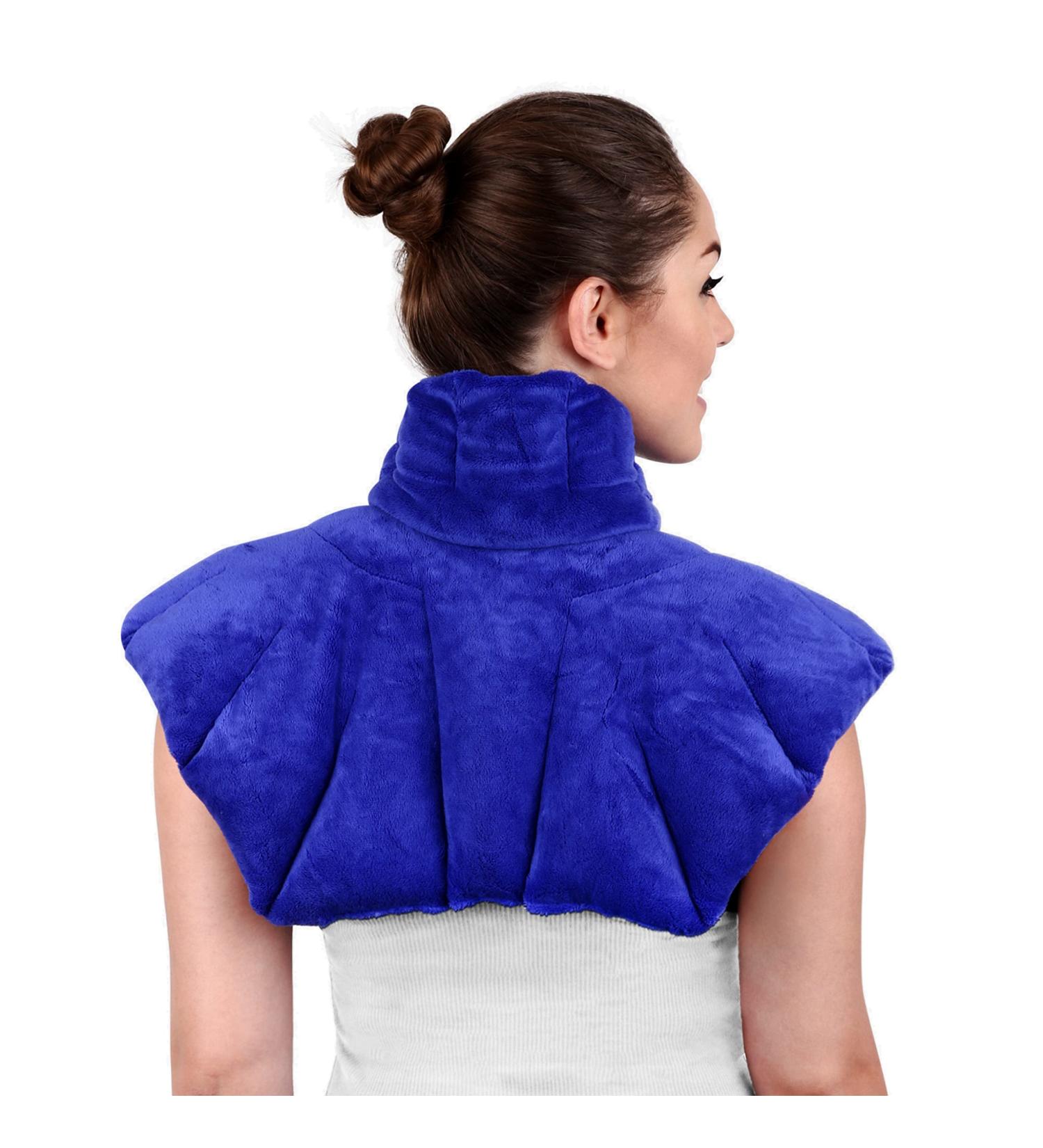 Microwavable Heating Pad for Neck and Shoulders - 5 Lb. Heavy Duty Weight - Deep Heat Therapy - Neck and Shoulder Relief - Stress and Anxiety Relief - Scented Blue - Buy Online on GoSupps.com