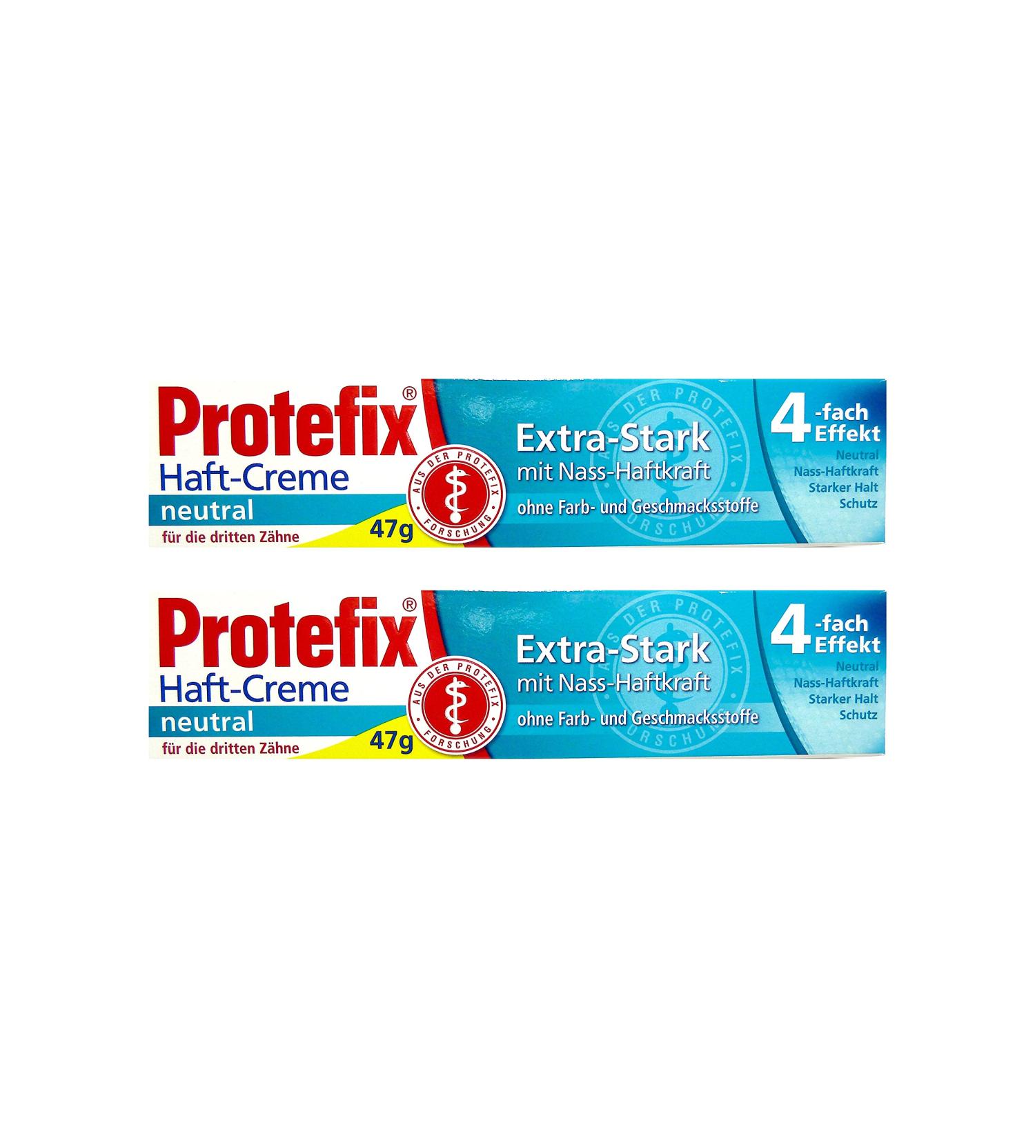 2x Protefix Adhesive Cream Neutral 47g without color and flavorings PZN 03556821