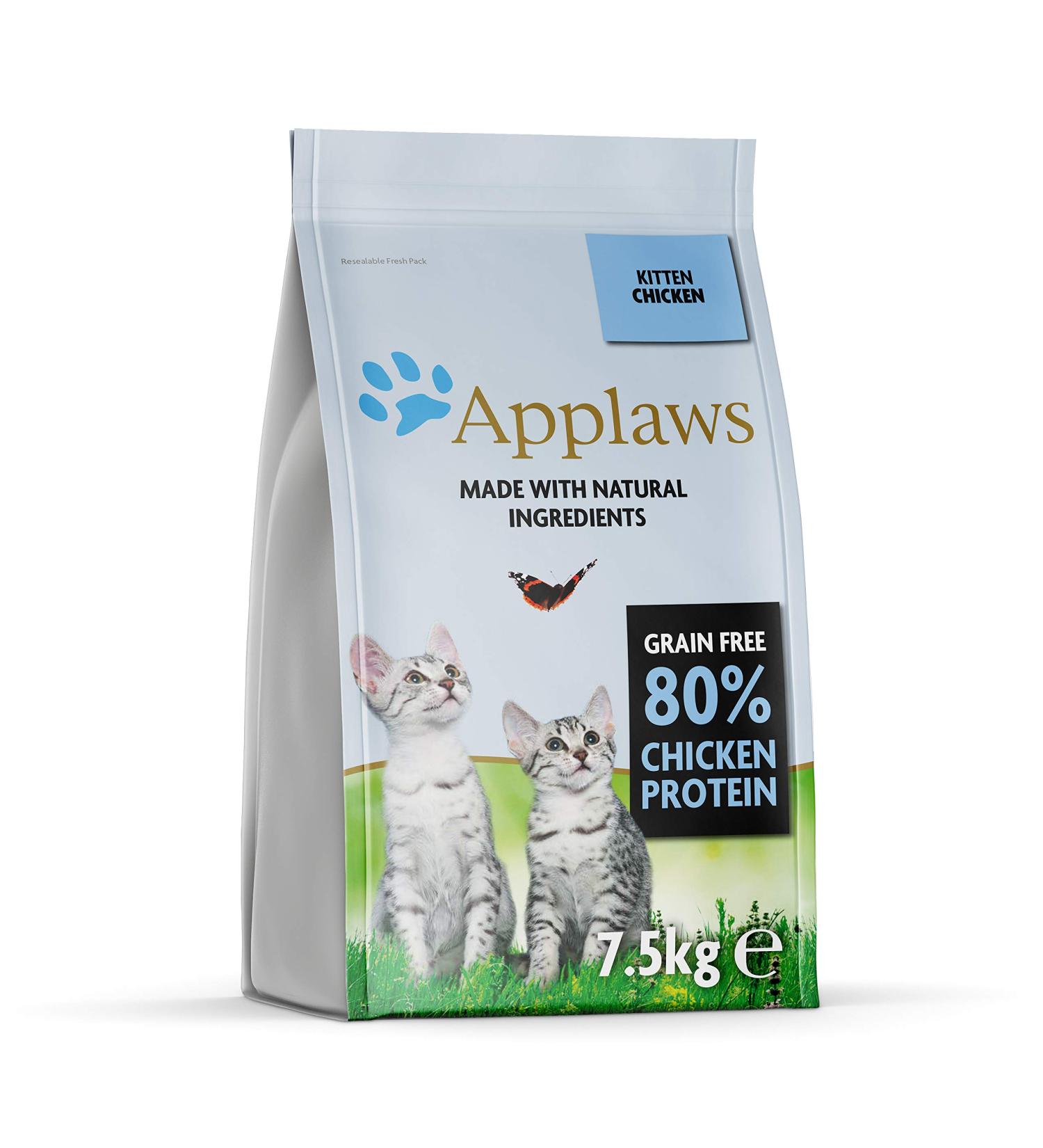 Applaws Kitten Dry Food - Grain-Free Chicken for Cats 1-14 Months | 7.5 kg Pack - Buy Online on GoSupps.com