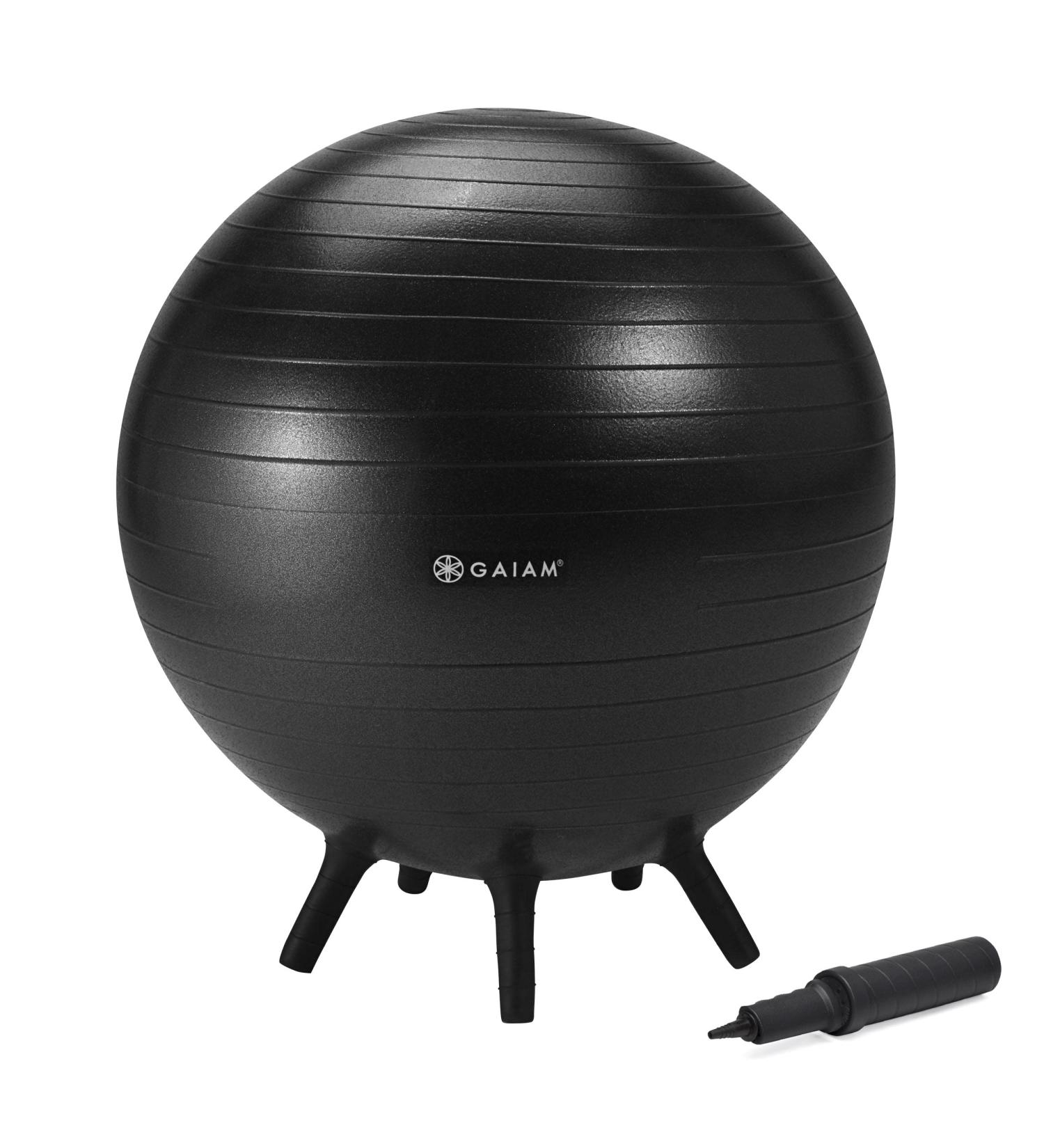 Gaiam Kids Stay-N-Play Children's Balance Ball - Flexible School Chair  Active Classroom Desk Seating with Stay-Put Stability Legs  Includes Air Pump Ball Black 65cm - Buy Online on GoSupps.com