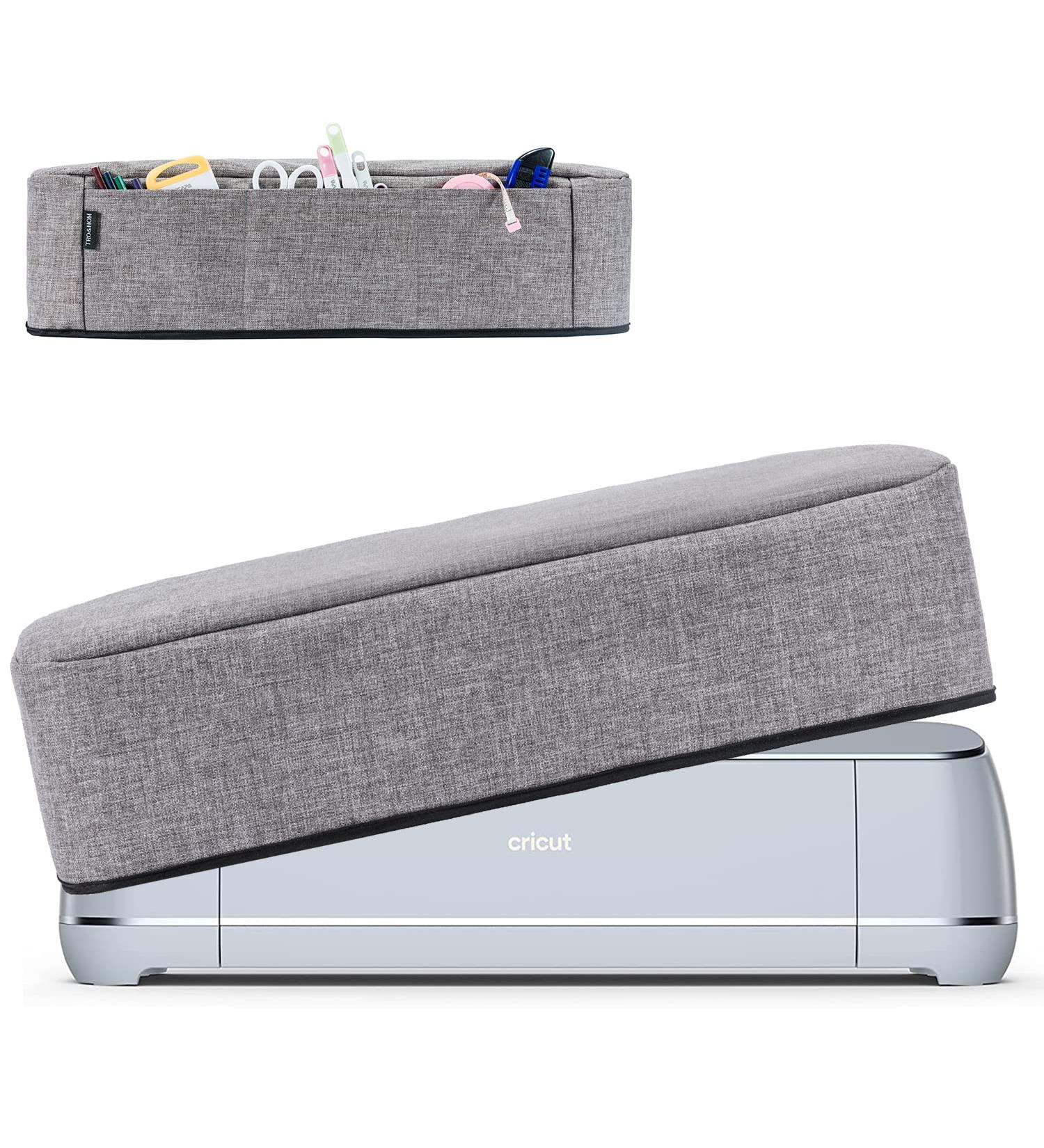 Grey Dust Cover for Cricut Maker 3/Explore Air 2 - with Pockets for Tools and Accessories - Scrapbooking Die-Cut Machine Cover - Buy Online on GoSupps.com