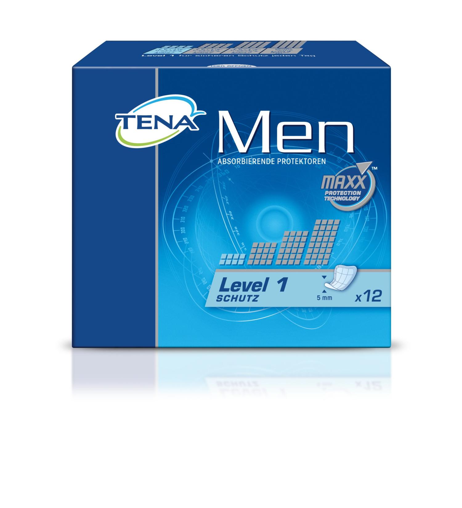 TENA Men Level 1 for mild bladder weakness 12 pieces pack of 2 (2 x 12 pieces)