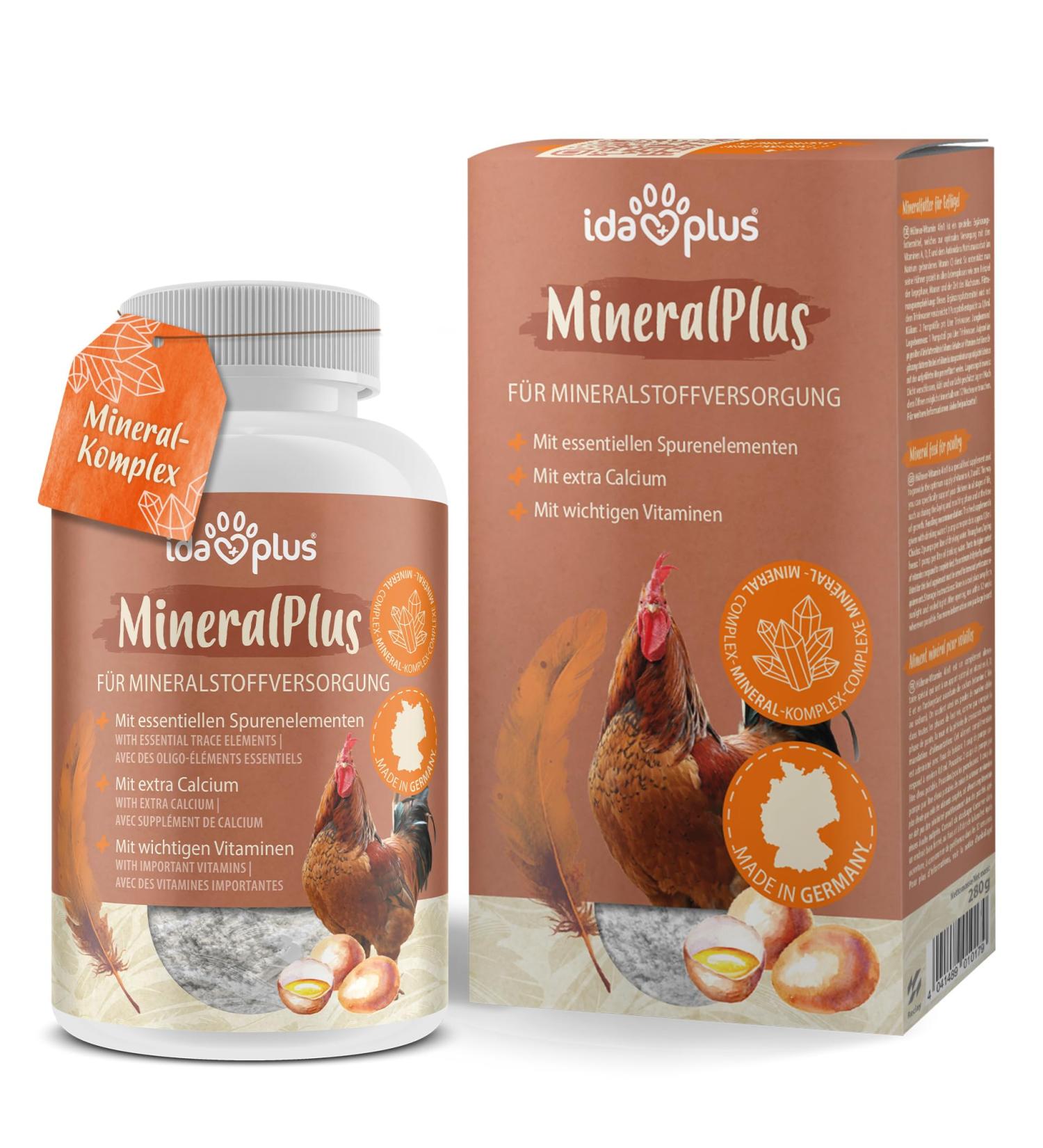 Ida Plus Mineral 280g - Premium Mineral & Vitamin Mix for Chickens | All-Round Calcium Feed - Buy Online on GoSupps.com