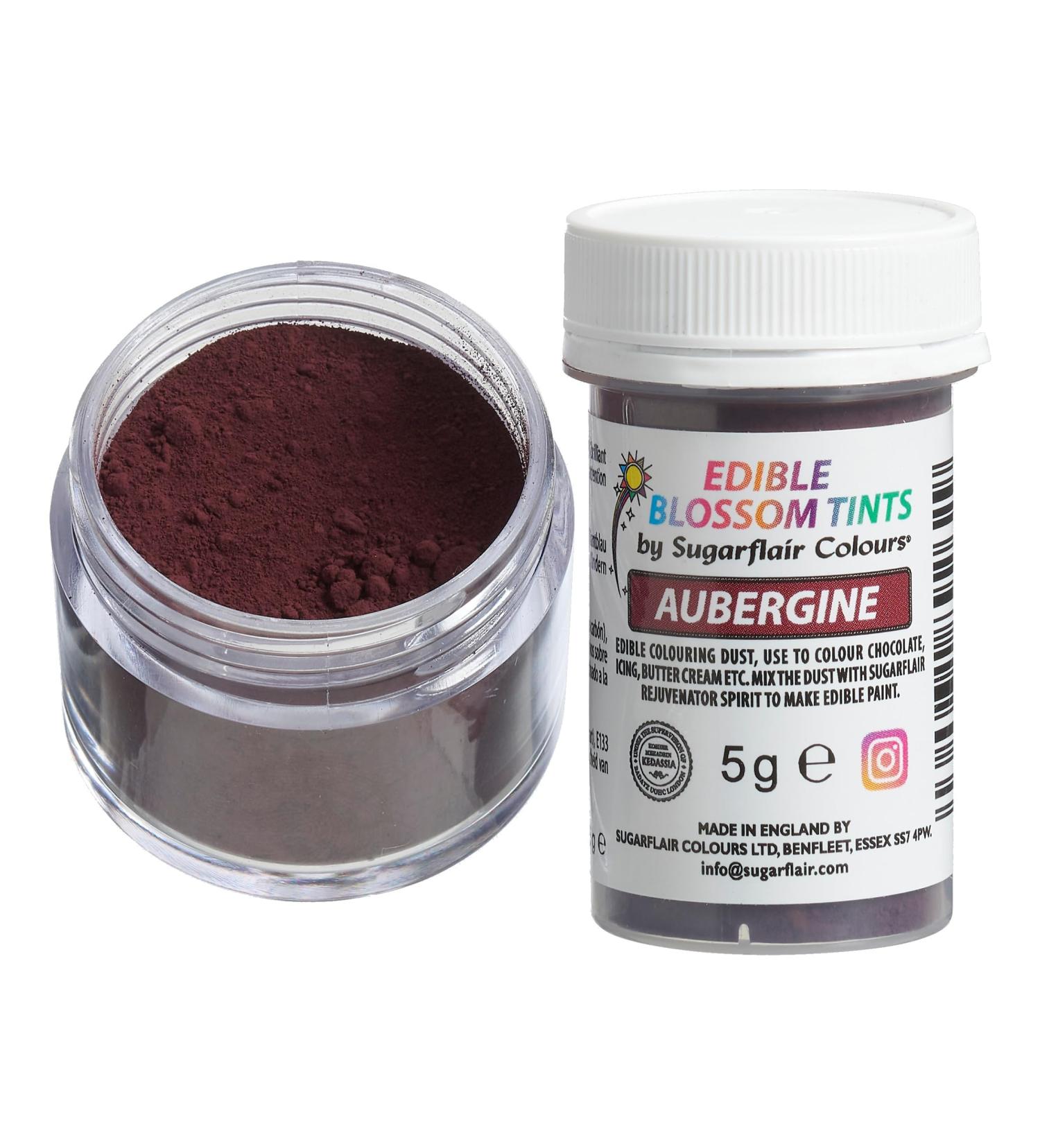 Sugarflair Aubergine Food Colouring Powder Dust Use on Cake Surfaces Decorations or Colour Sugarpaste Fondant Icing Chocolate Buttercream Royal Icing Macarons and More! - 5g