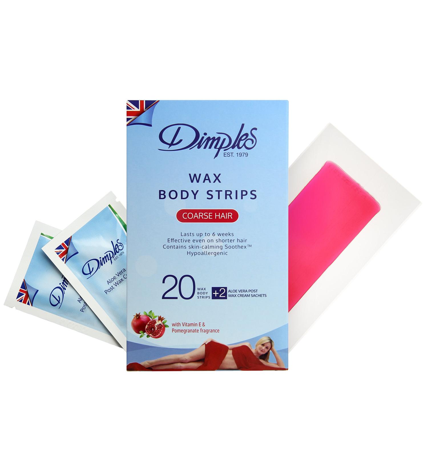 Dimples Lot de 20 bandes de cire pour cheveux pais 20 count (Pack of 1)