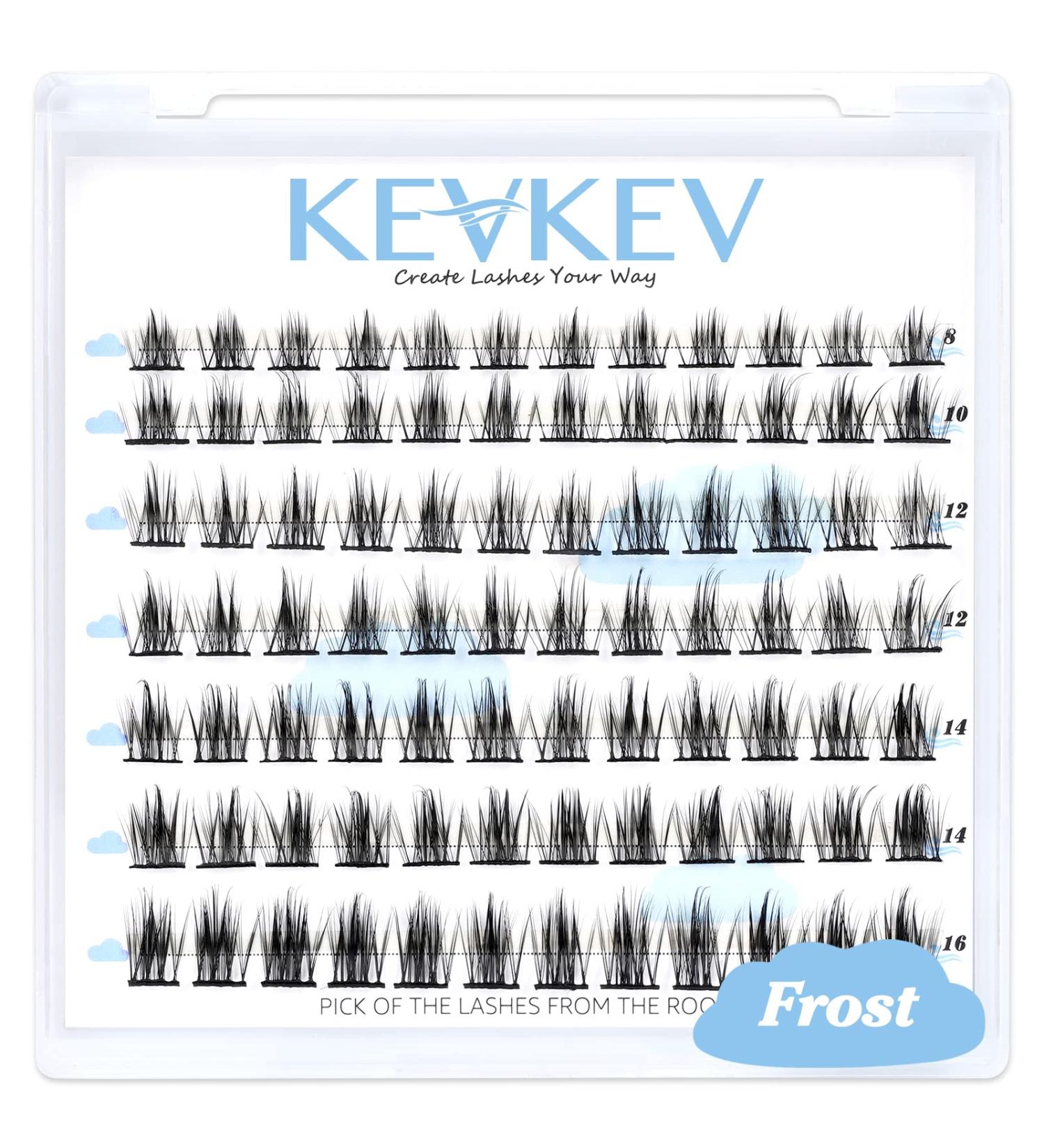 Lash Clusters 84 Pcs Individual Eyelash Extensions Thin Band Soft Frost D-Mix 8-16mm - Buy Online on GoSupps.com