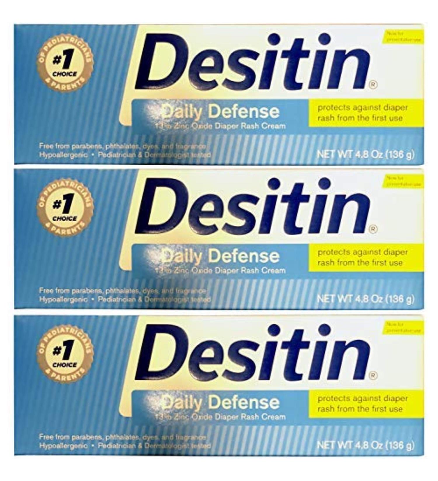 Desitin Daily Defense (Creamy) 4.8 Ounces (Pack of 3 14.4 Ounces)