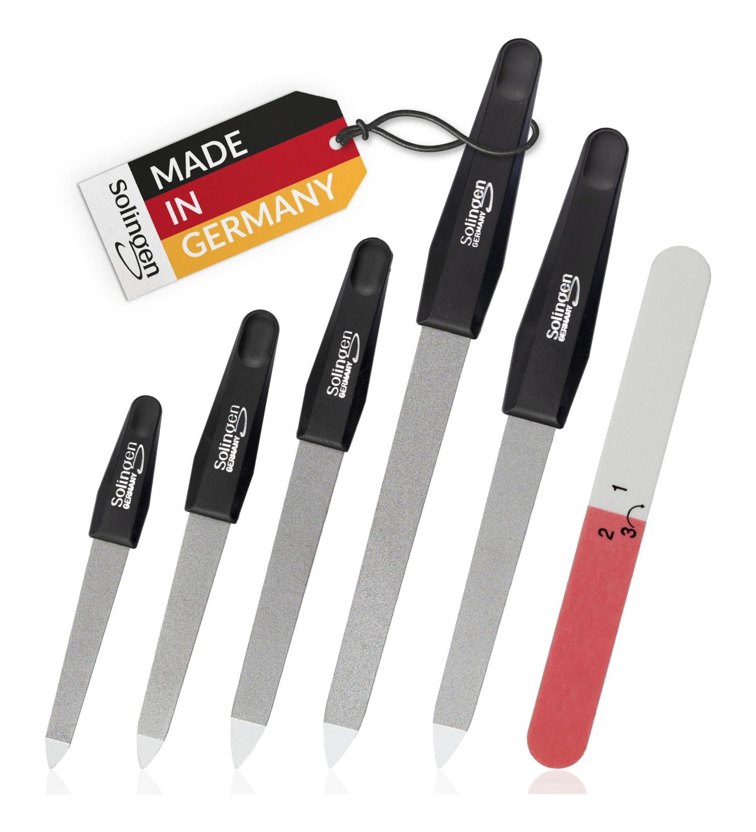 Buy Marqus Sapphire Nail Files Set - Premium 6-Pack from Solingen Professional Rough & Fine Sides 9-17.6 cm Made in Germany - Perfect Nail Care & Polishing - Buy Online on GoSupps.com