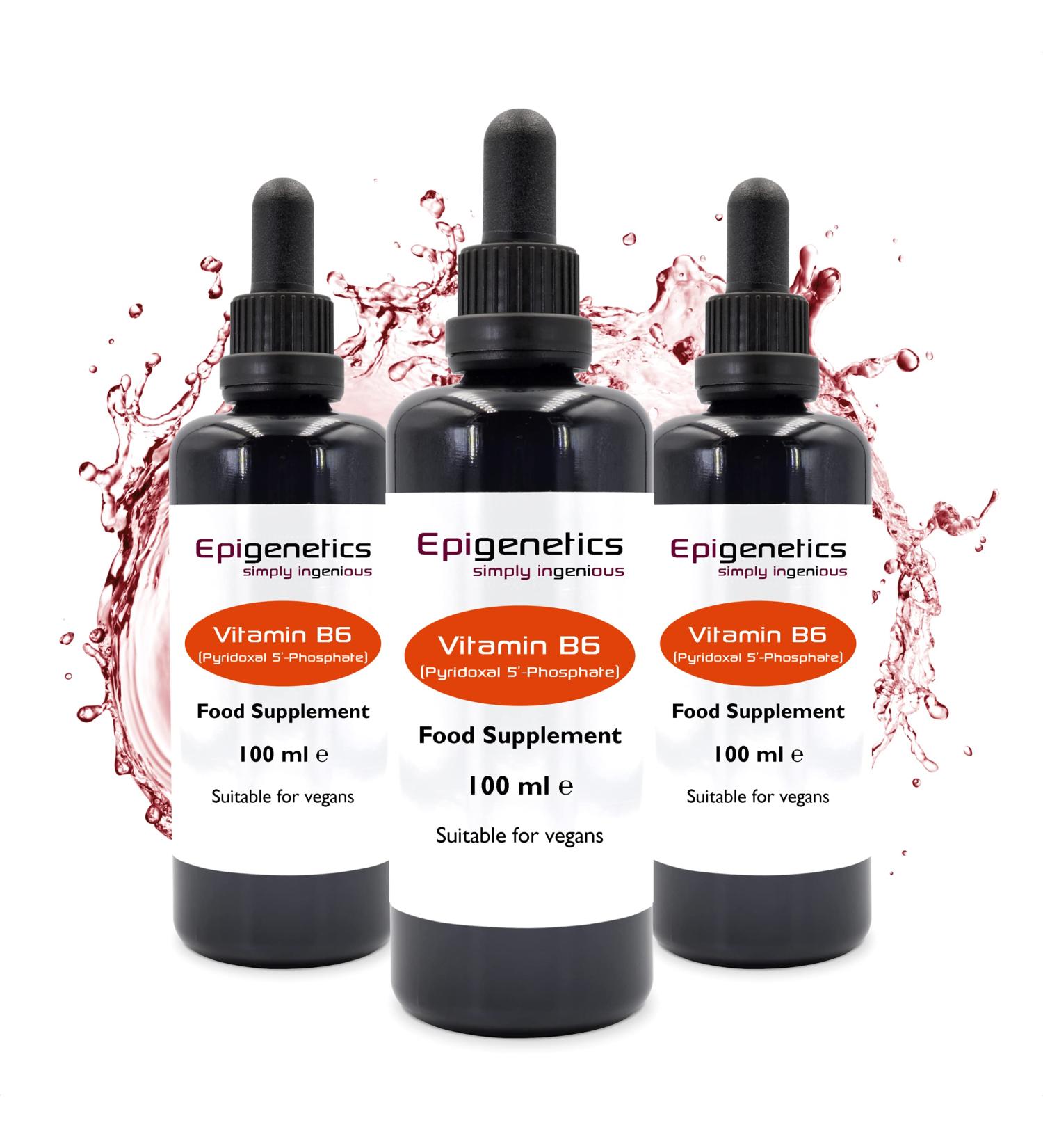 Vitamin B6 (P5P) 300ml | 3 x 100ml Bottle Pack | Pyridoxal-5-Phosphate 2300mcg | UK Made Vegan Friendly Liquid |10 Drops Daily (133 Servings) 133 count (Pack of 3)