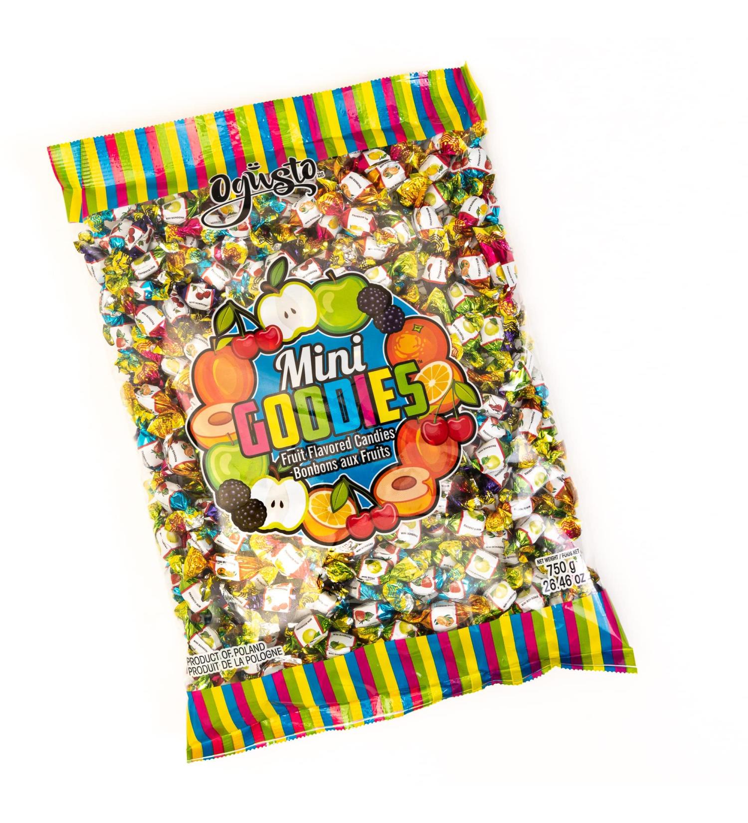 Ogusto Mini Goodies Fruit Flavoured Candies | Assorted Fruit Flavours |750g (2 Pack)